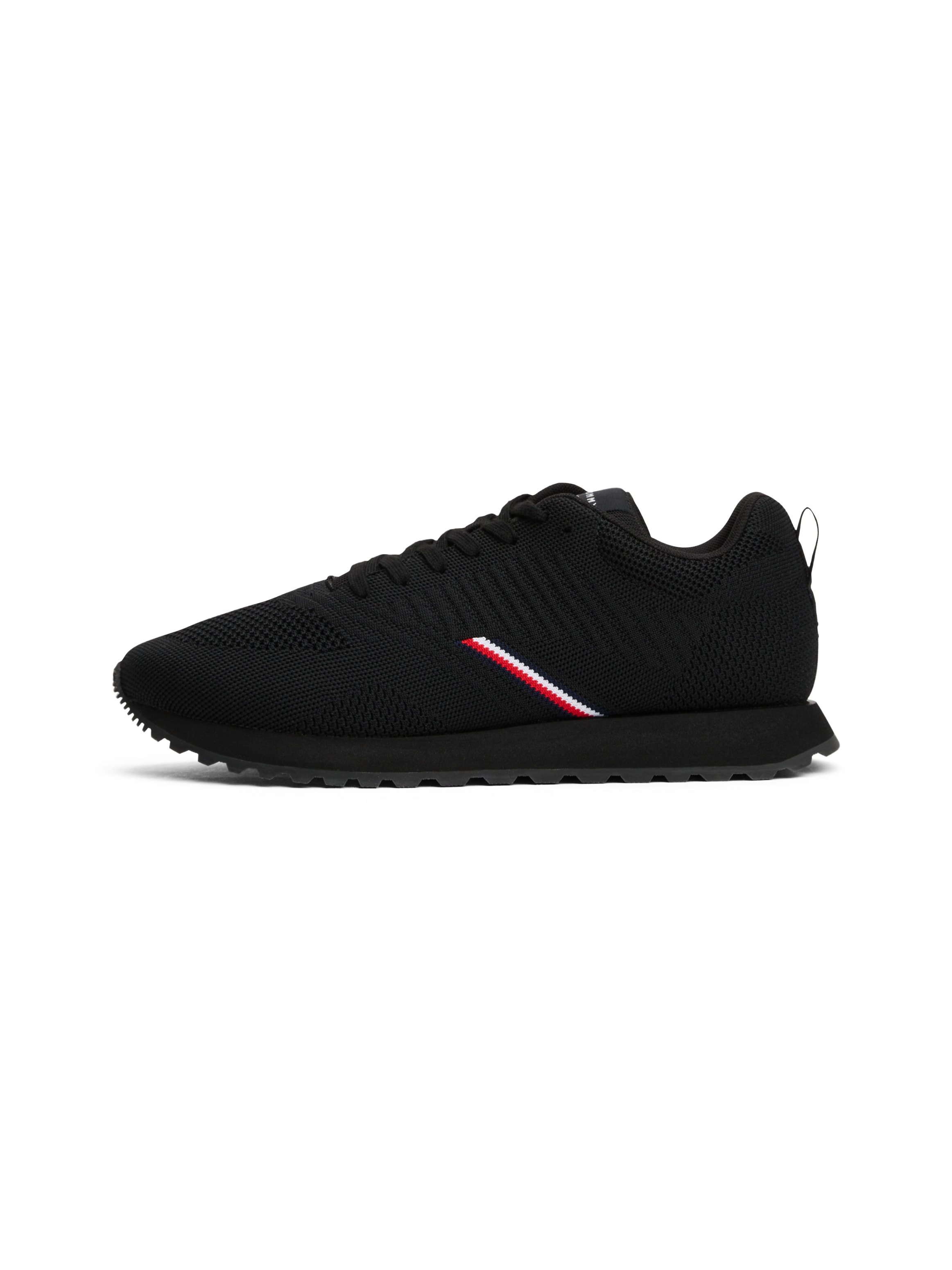 Tommy Hilfiger Sneaker »NEW RUNNER EVA CORPO KNIT«, Freizeitschuh, Halbschuh, Schnürschuh mit Streifen in Tommy Farben