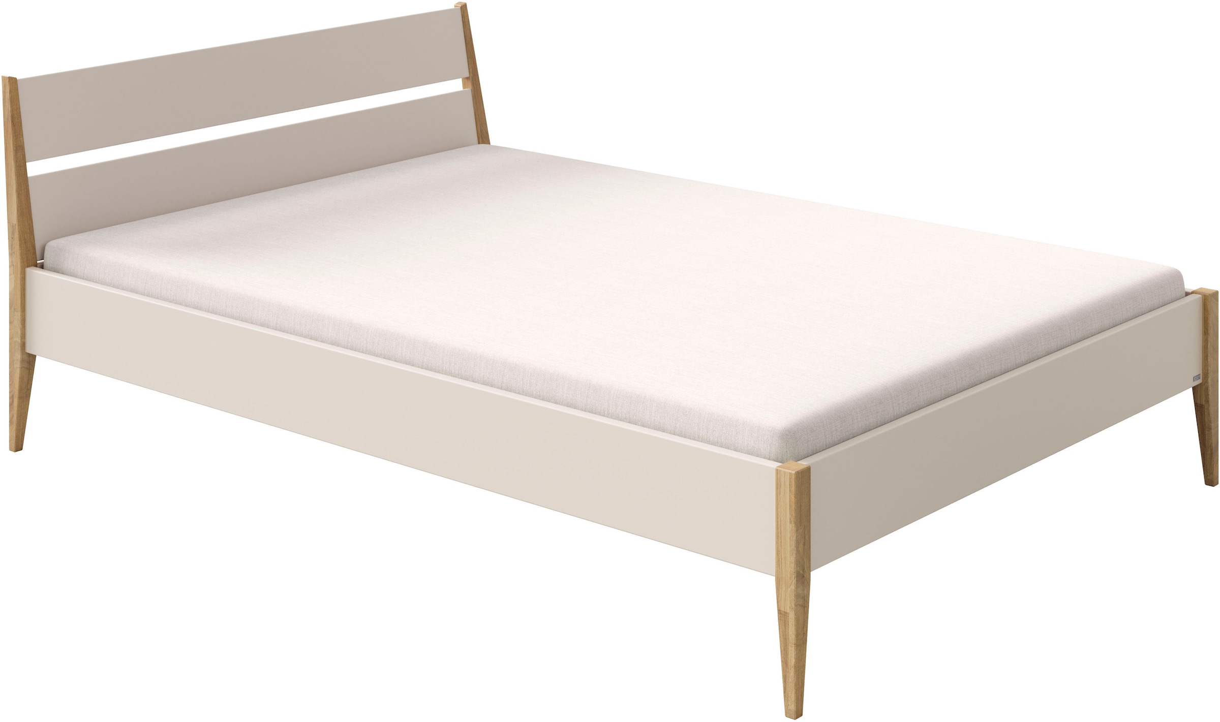 PAIDI Kinderbett »STIENE in verschiedenen Größen und Farben« 90/120/140x200cm - Beige, Grau, Eiche massiv,  Jugendbett mit Massivholz, pflegeleicht, langlebig, Jugendliege