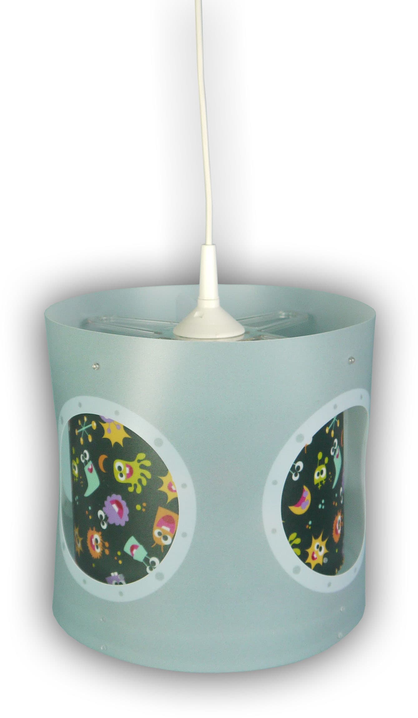 NIERMANN Hängeleuchte "Aliens, Kinderlampe, Kinderzimmer", 1, Ø 25cm H: 27cm, 1 Stk., bunt, Kinderzimmer, Leuchten, Der innere Lampenschrim dreht