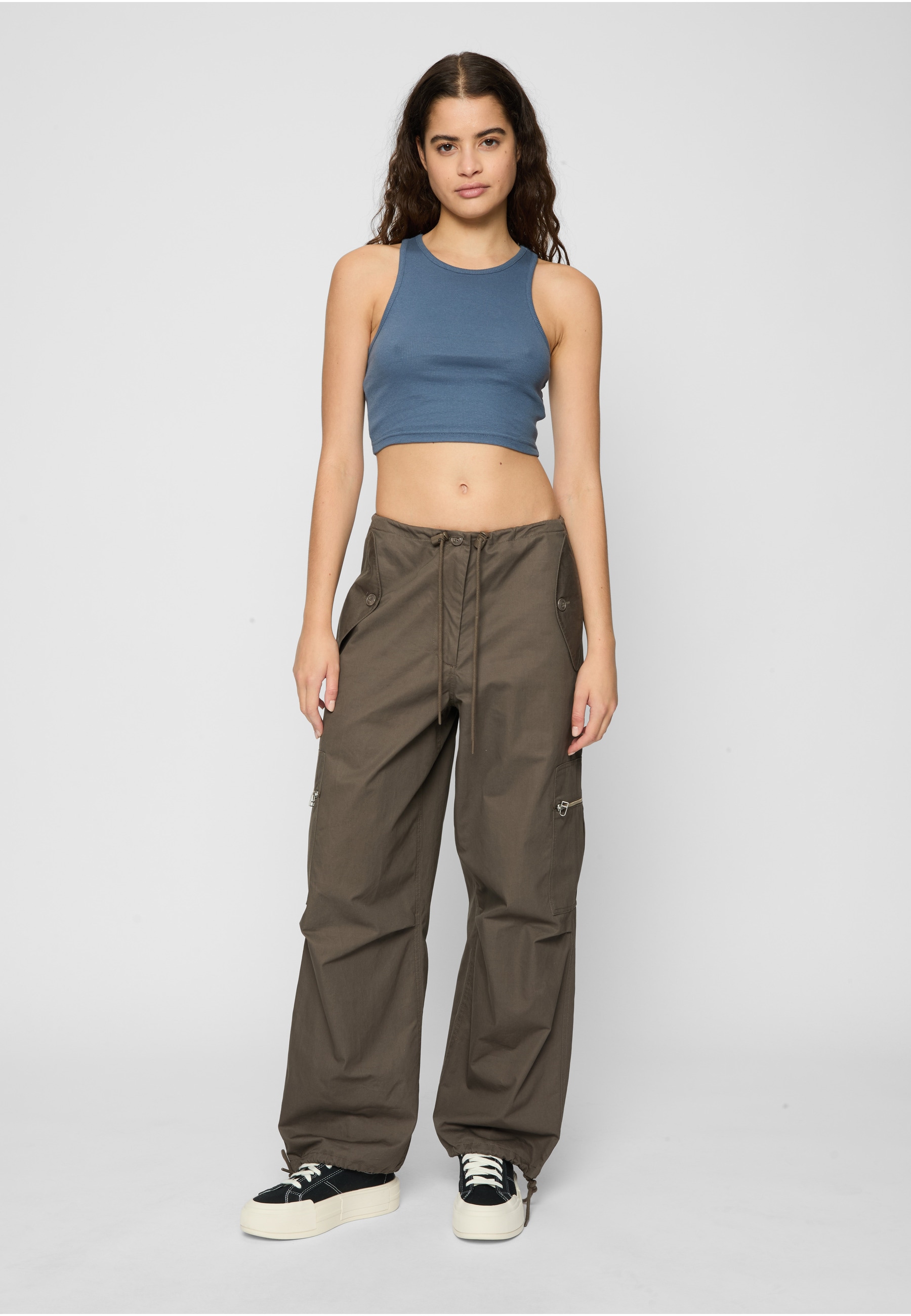 URBAN CLASSICS Tanktop »Urban Classics Damen Ladies Cropped Rib Top 2-Pack« 1 Stk.