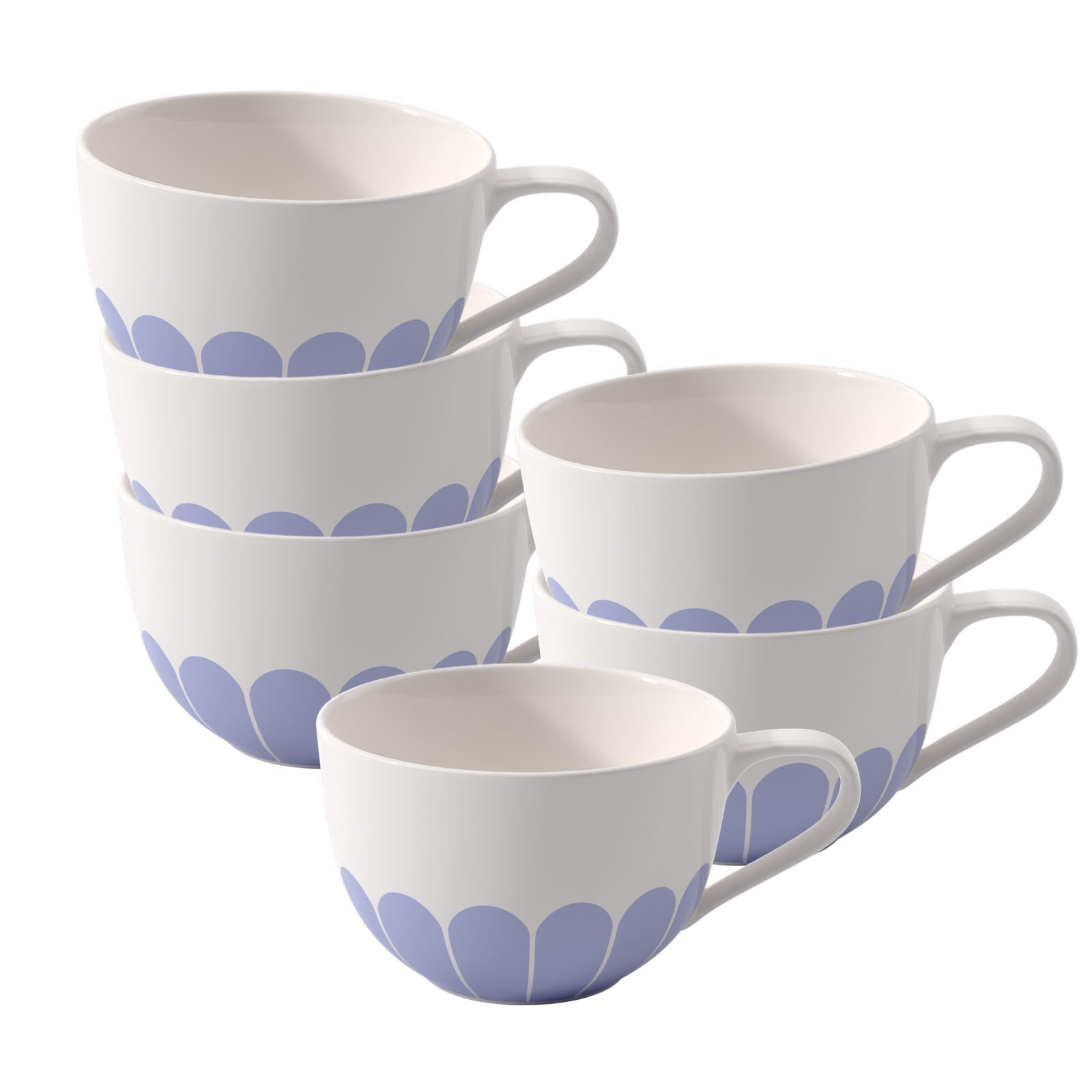Villeroy & Boch Tasse "Cappuccinotassen Fleur Couleur 300 ml 6er Set" Spülmaschinenfest, Mikrowellensicher