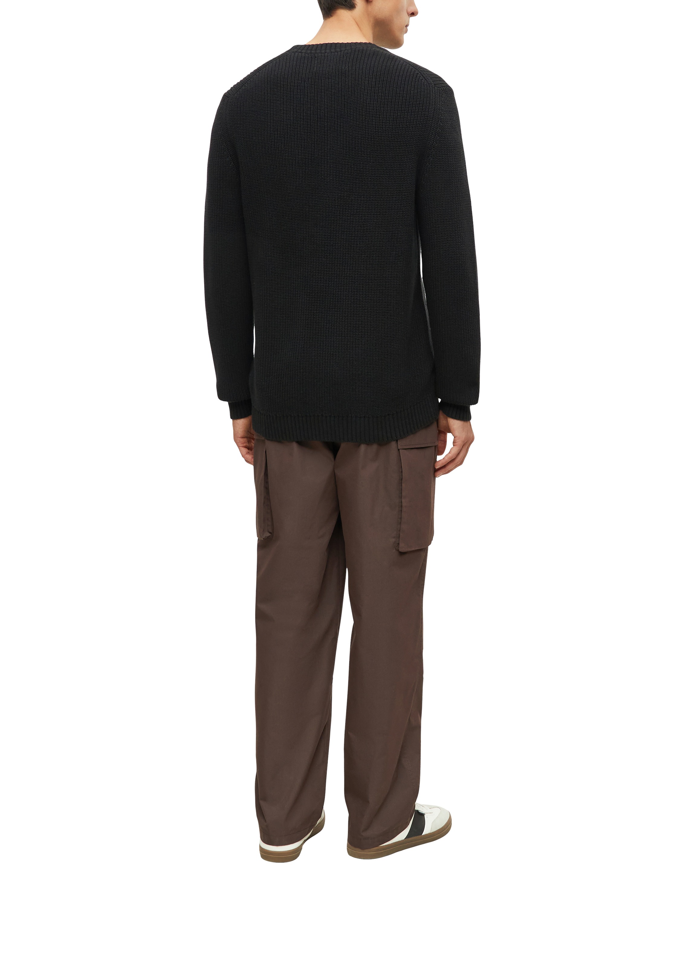 s.Oliver Strickpullover Langarmpullover mit Rundhals / Baumwolle