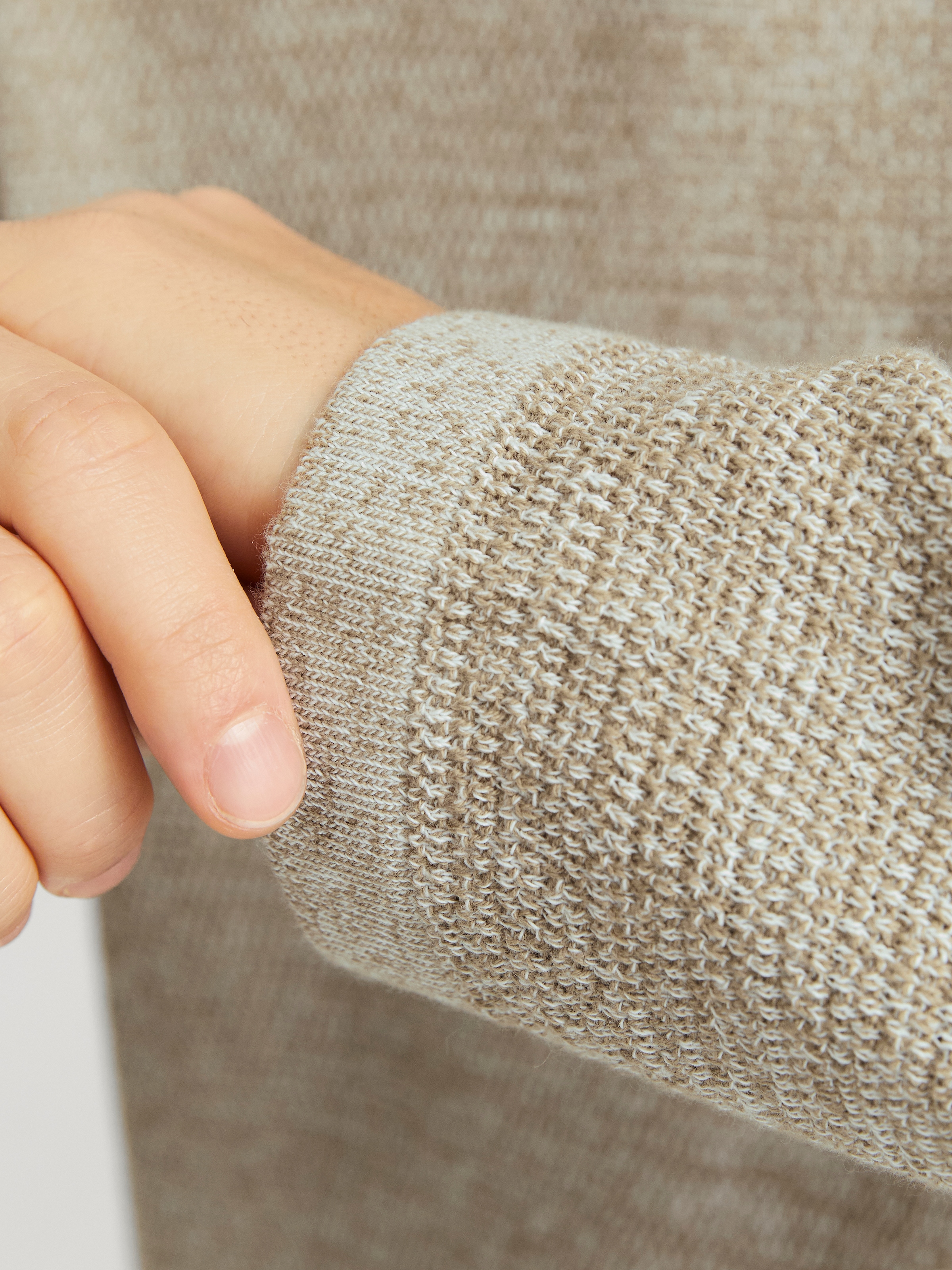 Jack & Jones Rundhalspullover »JJEGEORGE KNIT CREW NECK NOOS«, in Strick Optik