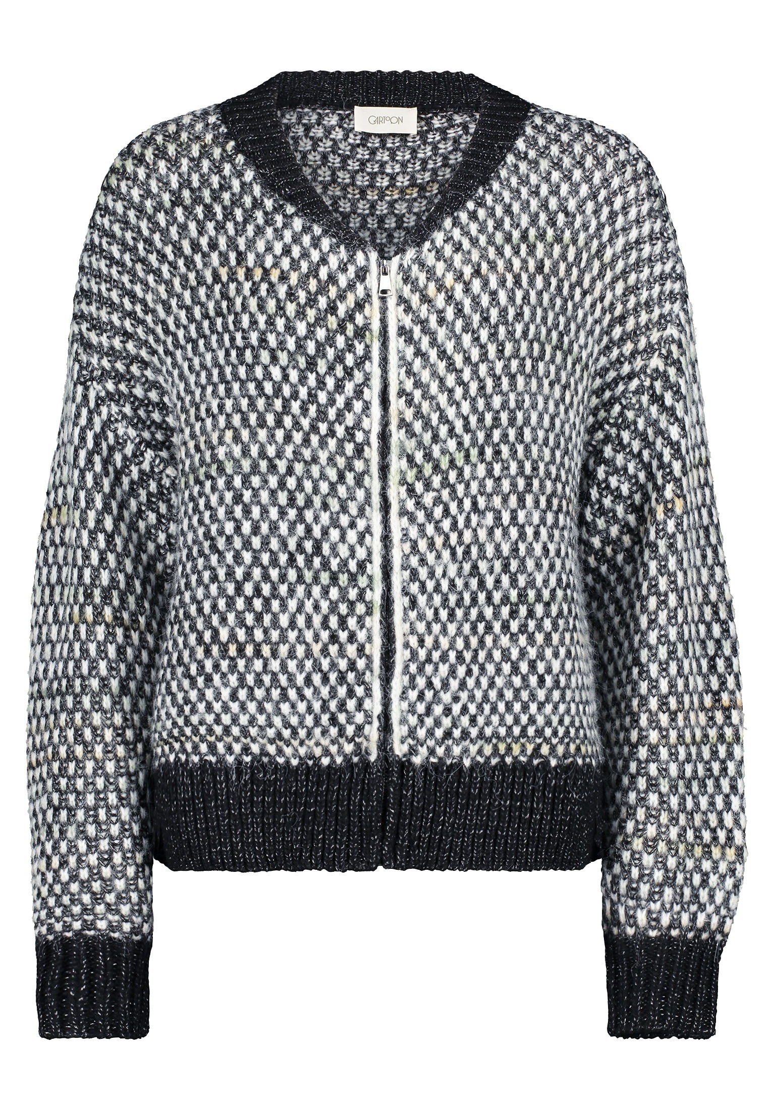 Cartoon Strickjacke "Damen mit Reißverschluss", 1 Stk. Struktur günstig online kaufen