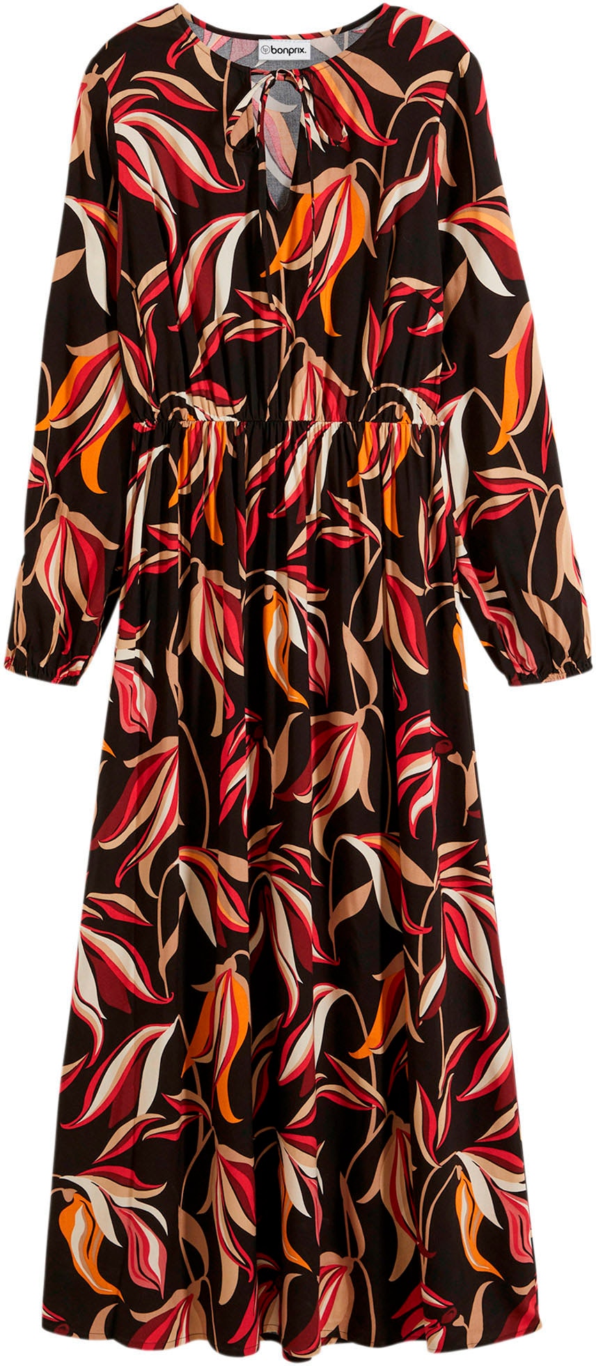 bonprix Maxikleid »Maxikleid aus reiner Viskose« für stilvollen Auftritt, aus Viskose, fließender Stoff