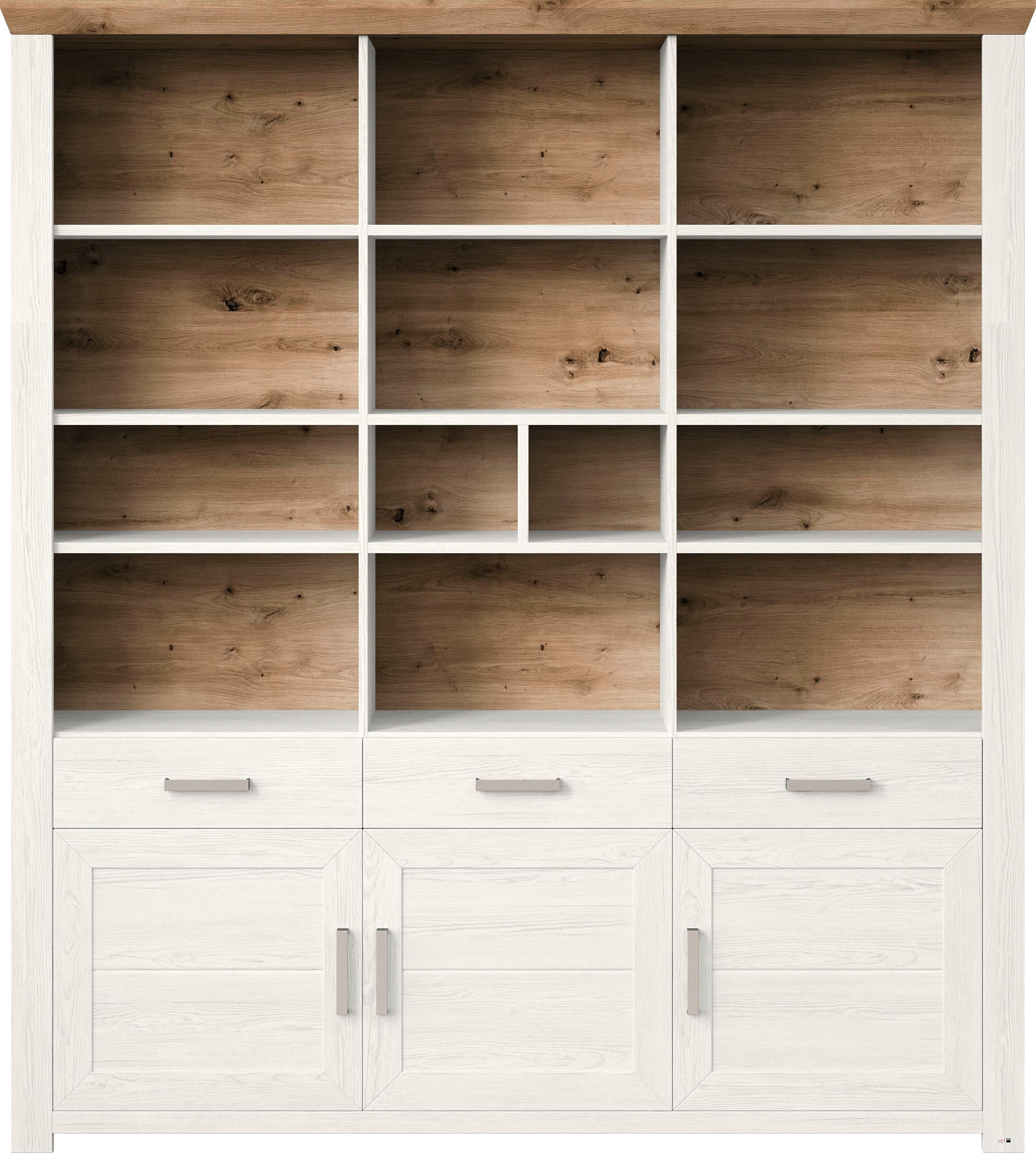 set one by Musterring Aktenregal »York«, offenes Design, wahlweise mit Beleuchtung, 3 Farben, Breite 184 cm