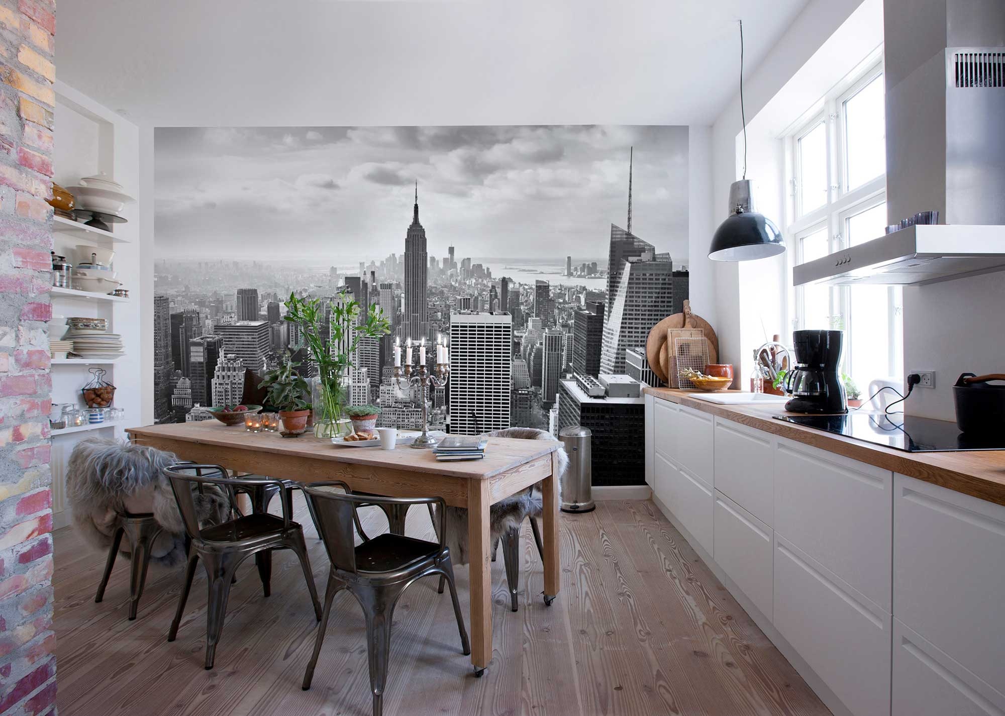 Komar Fototapete »NYC Black And White«, 368x254 cm (Breite x Höhe),  inklusive Kleister online bestellen | BAUR