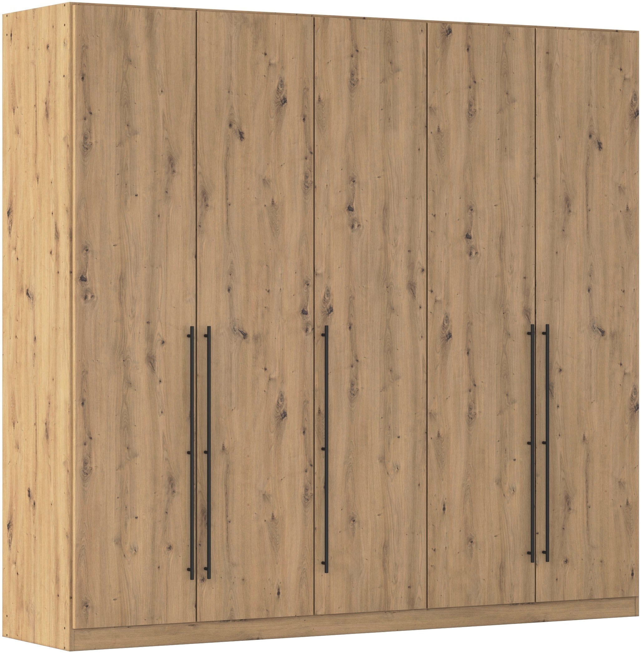OTTO home Kleiderschrank "Mehrzweckschrank Aktenschrank Möbel Mietswohnung Schlafzimmer AVOLA" 3 verschiedene Ausstattungen BASIC/CLASSIC/PREMIUM (inkl. SOFT-CLOSE), mit hochwertigen Stangengriffen in Schwarz aus Metall MADE IN GERMANY