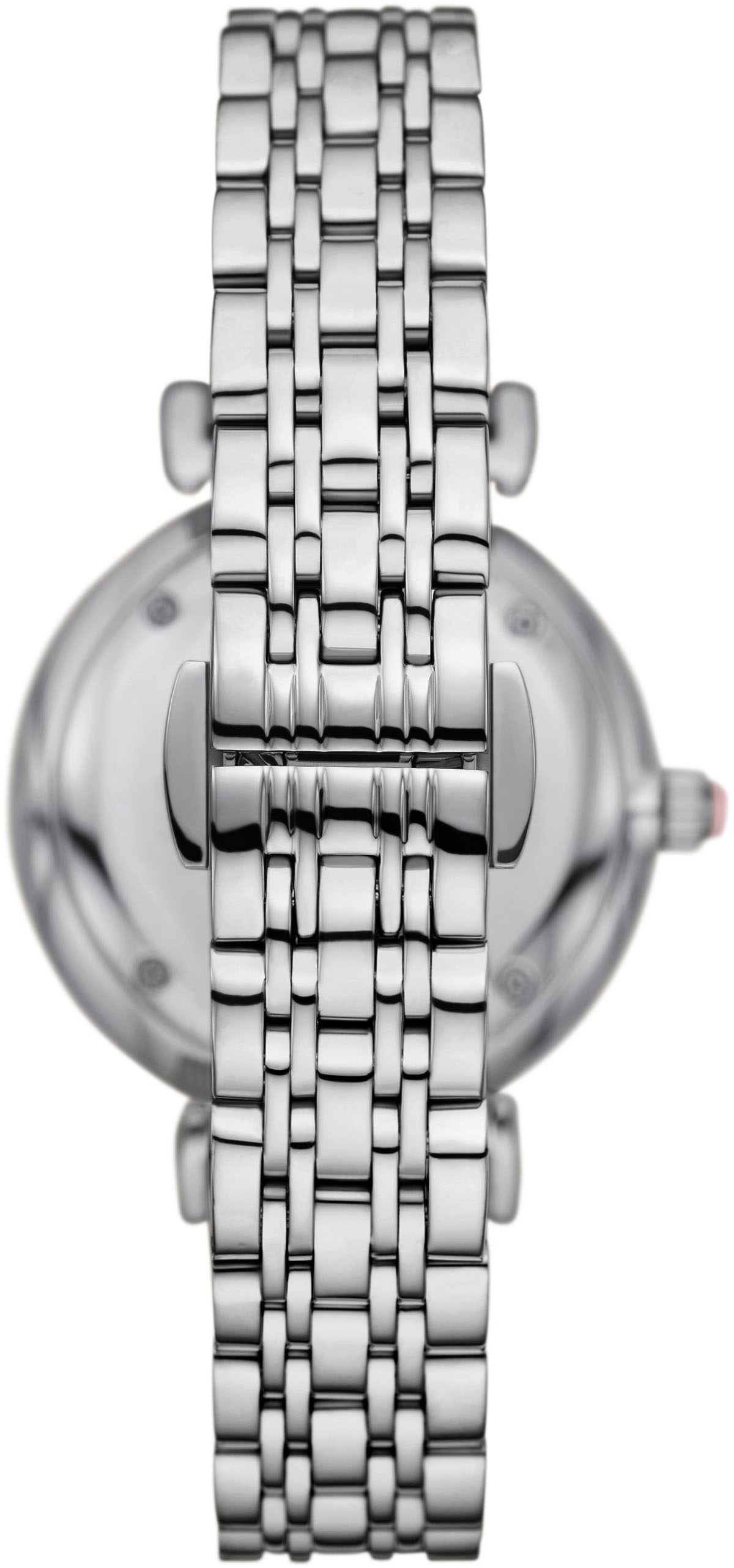 Emporio Armani Quarzuhr, Armbanduhr, Damenuhr, Edelstahlarmband, analog, Glassteine