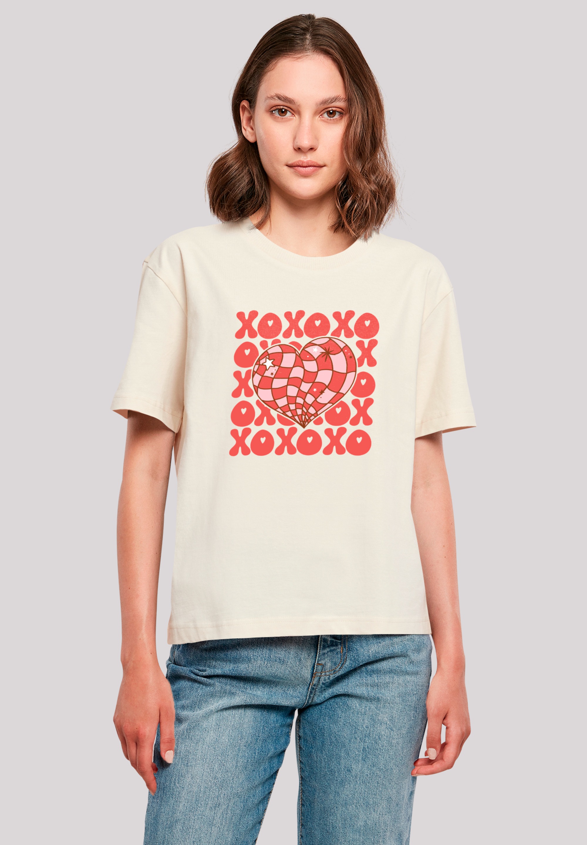 F4NT4STIC T-Shirt "XOXO Herz Love", Premium Qualität günstig online kaufen