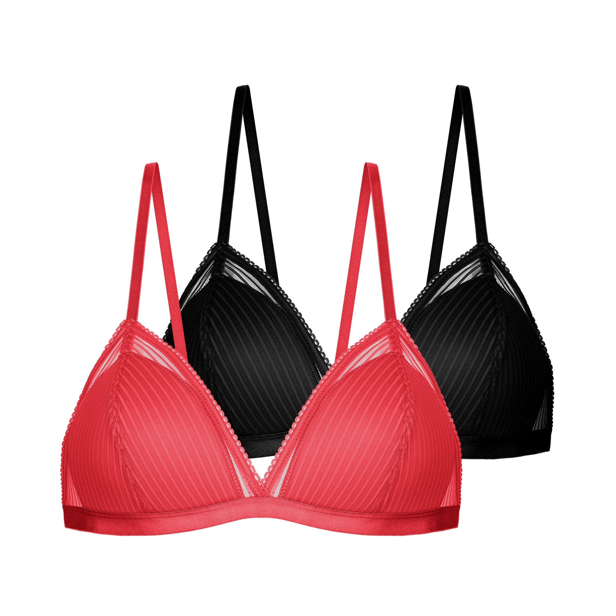 Dorina Bralette "Lamina" leicht gepolstert, gestreifter Netzbesatz, ohne Bügel
