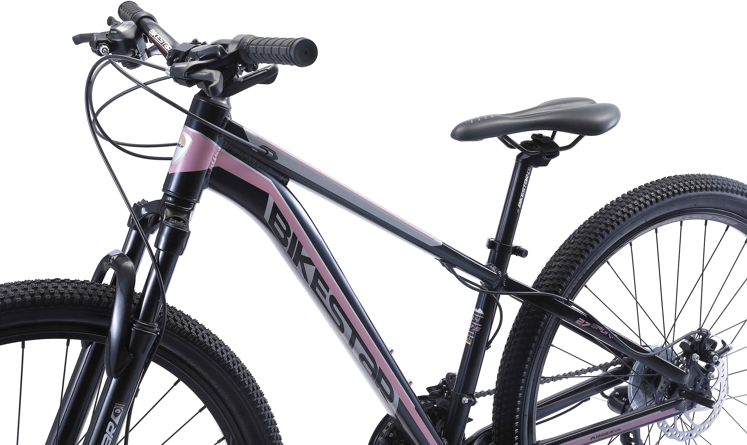 Bikestar Mountainbike, 21 Gang, Shimano, RD-TY300 Schaltwerk, Kettenschaltung, für Damen und Herren, Kettenschaltung