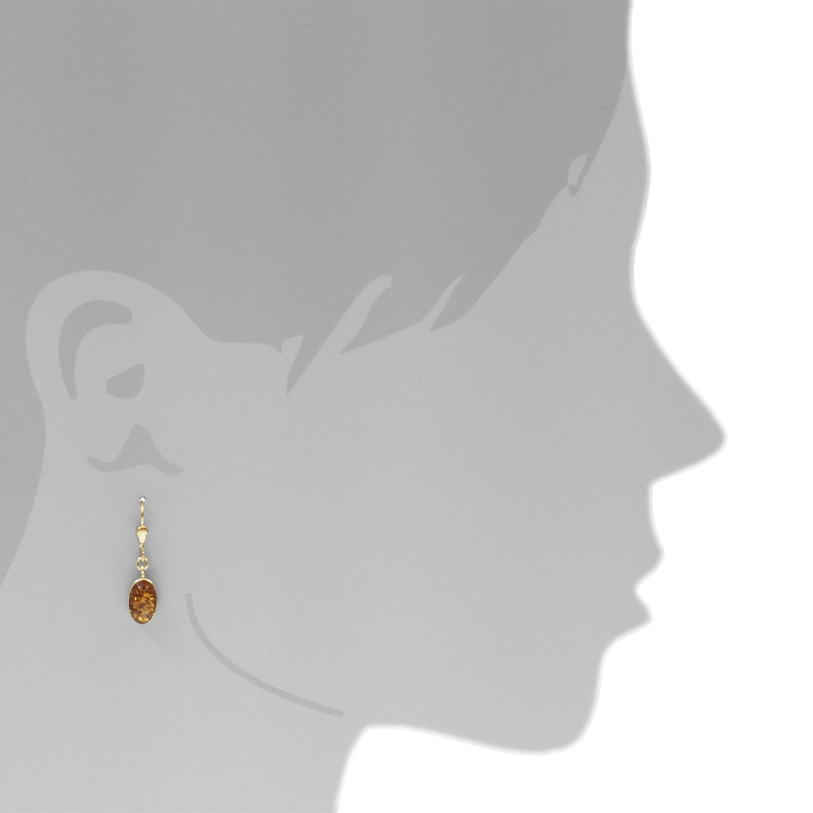 Ostsee-Schmuck Classic 11x7mm Earrings Gold 333 2