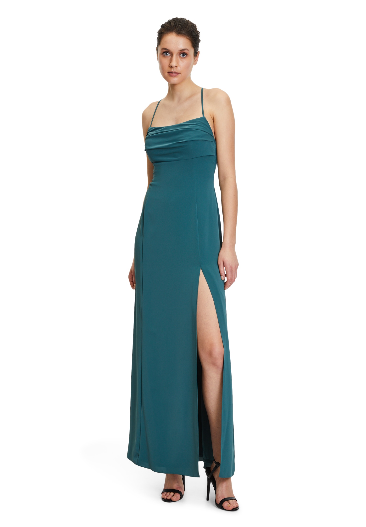 Abendkleid »Vera Mont Abendkleid mit Wasserfallausschnitt«, Schlitz