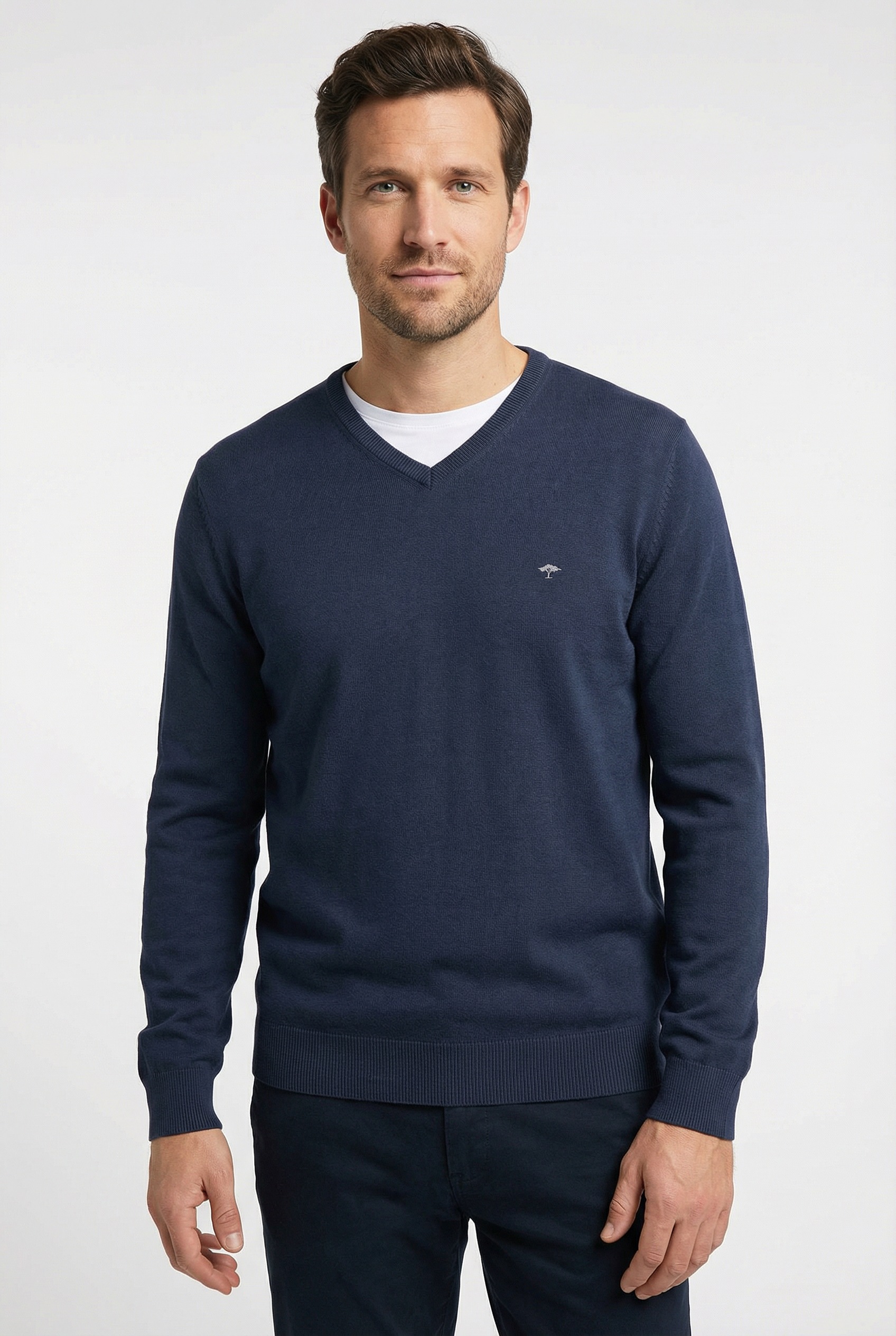 FYNCH-HATTON Strickpullover "FYNCH-HATTON Pullover mit V-Kragen" aus Baumwo günstig online kaufen