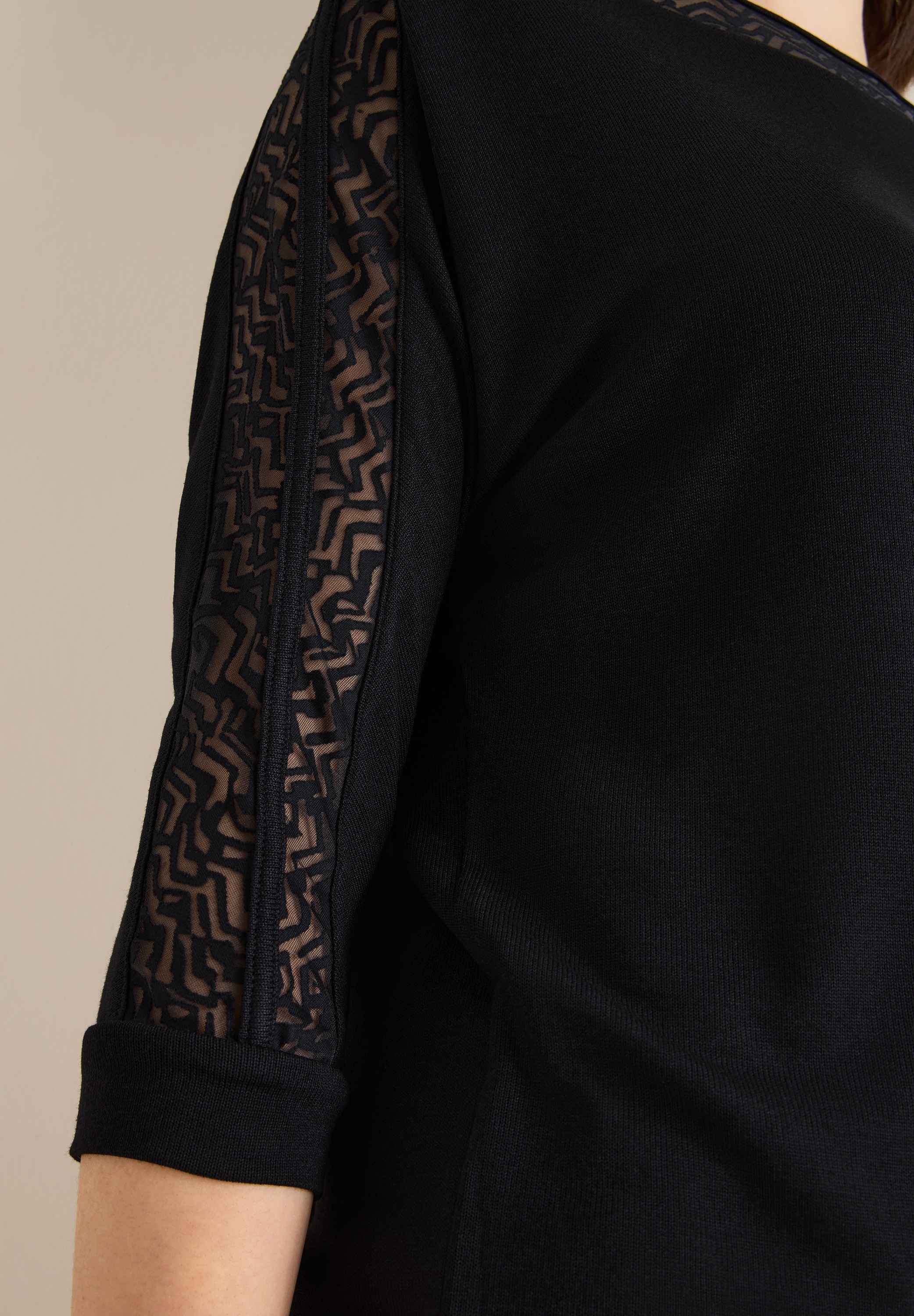 Cecil 3/4-Arm-Shirt mit Mesh-Details