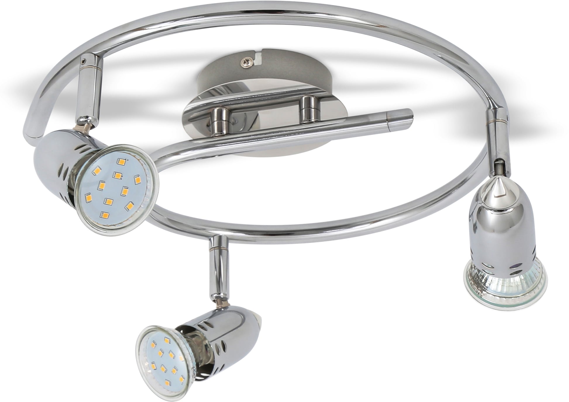 Strahler, 250lm, BAUR 3W Deckenspots, LED Deckenlampe, | modern, chrom Deckenleuchte, flammig-flammig, 3 B.K.Licht inkl.