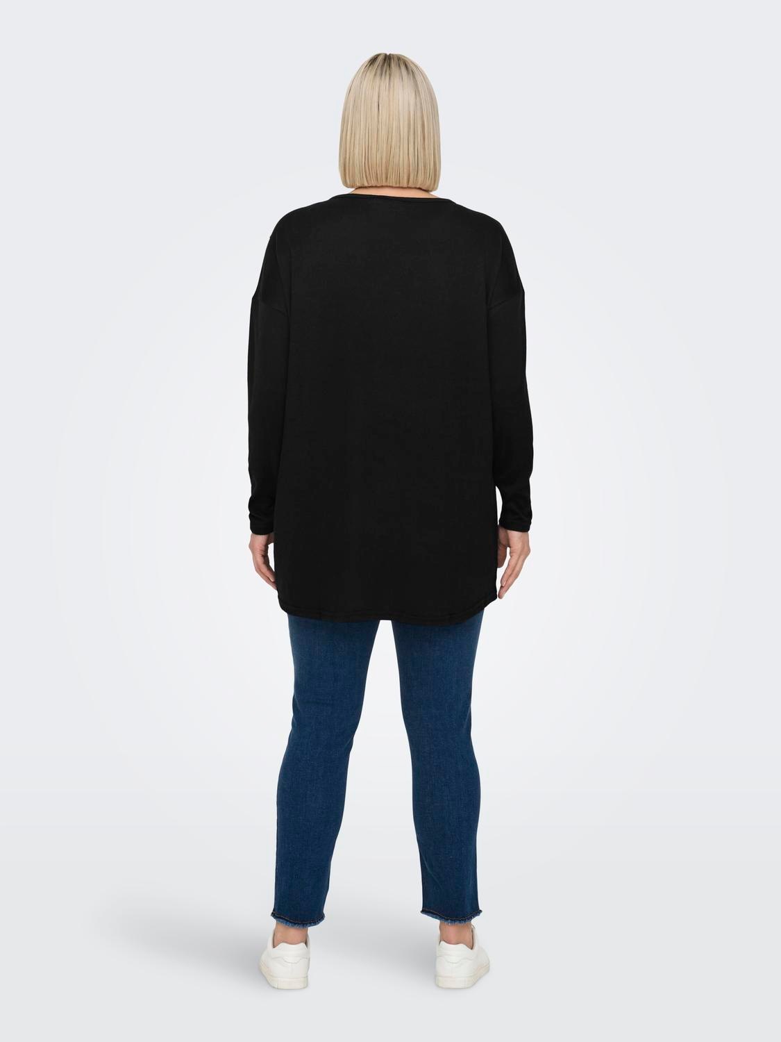 ONLY CARMAKOMA Langarmshirt "CARALBA LS LONG TOP JRS", mit Glitzernieten günstig online kaufen
