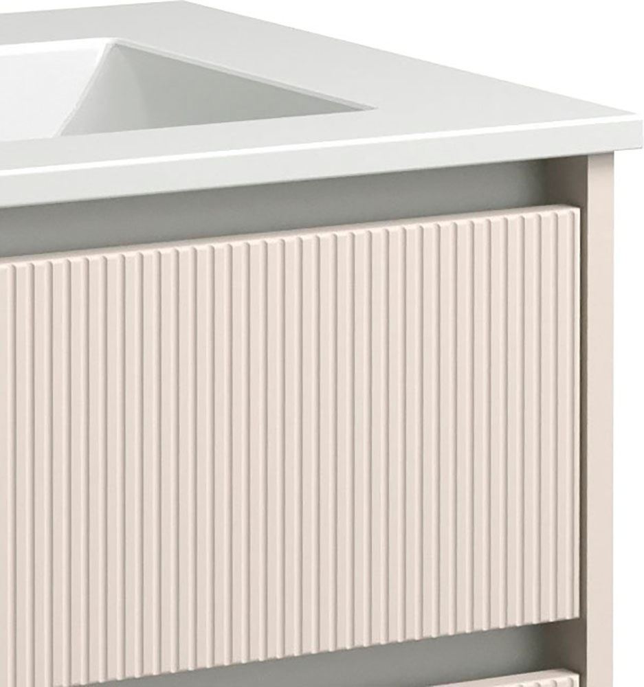 Thumbnail - welltime Waschtisch "Urban" mit Keramik Waschbecken, 2 Schubladen mit Softclose, Breite 60 cm