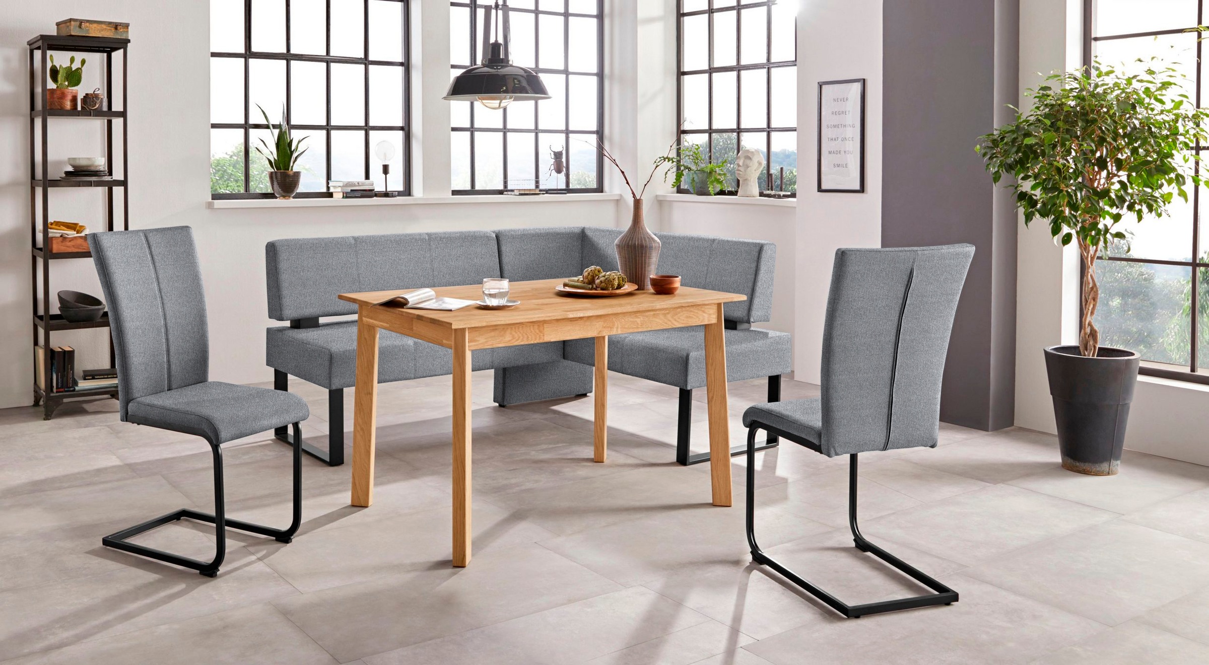 OTTO home Eckbank "Oliver mit Metallgestell, Küchenbank" verschiedene Bezüg günstig online kaufen