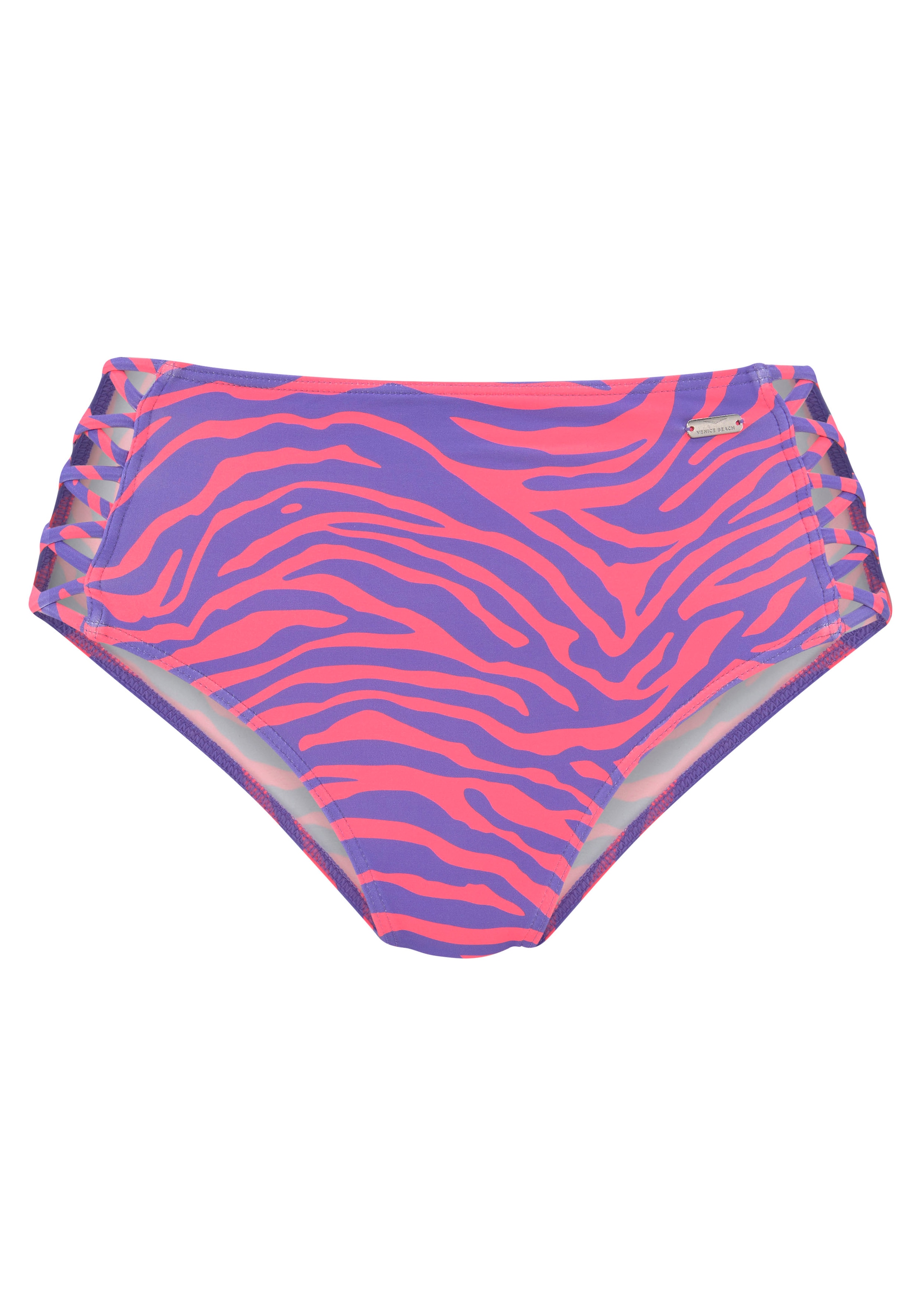 Venice Beach Highwaist-Bikini-Hose "Fjella", mit gekreuzten Bändern