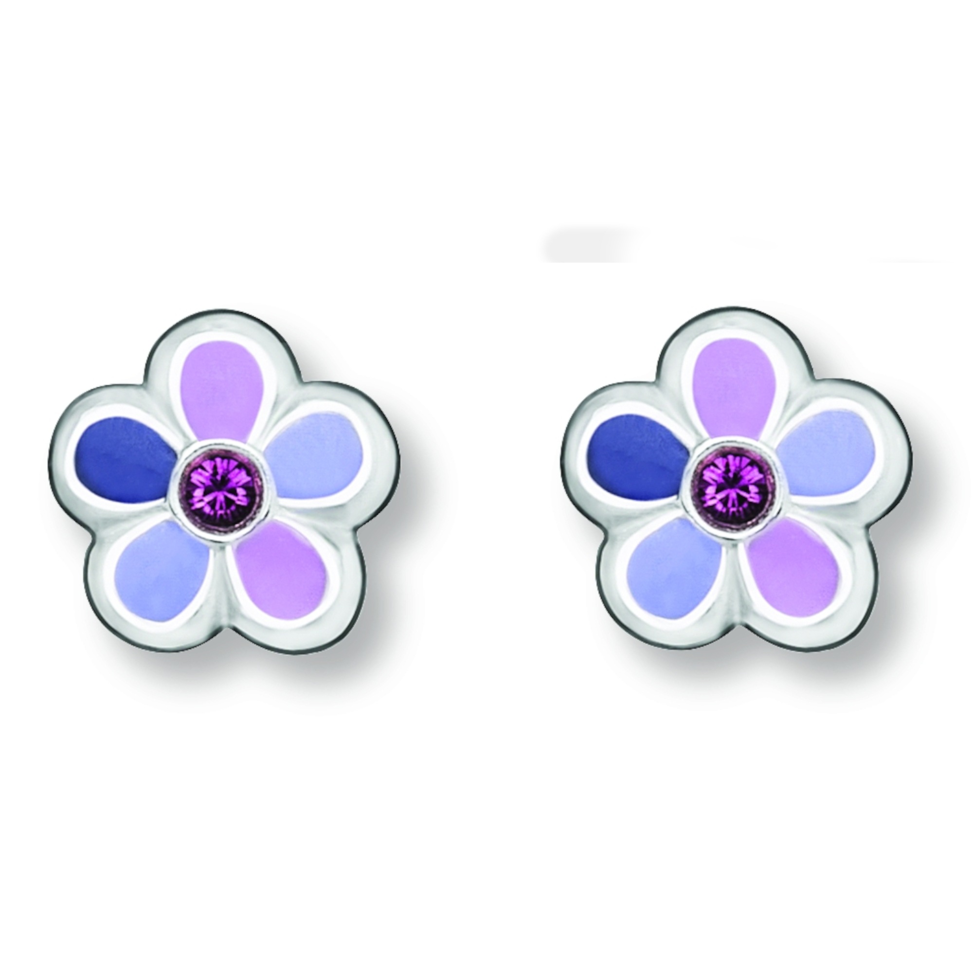 ONE ELEMENT Paar Ohrhänger »Zirkonia Blume Ohrringe Ohrstecker aus 925 Silber«, glänzender Blickfang – ideal als Geschenkidee