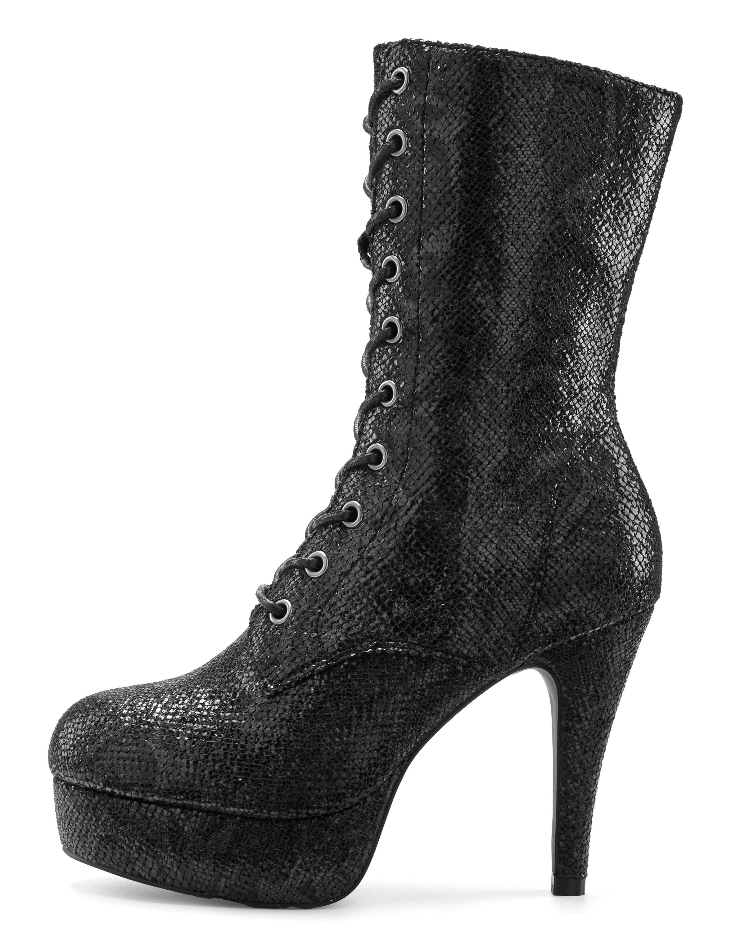Lascana Belle Affaire Lace-Up Ankle Boot Black Snake 41 3