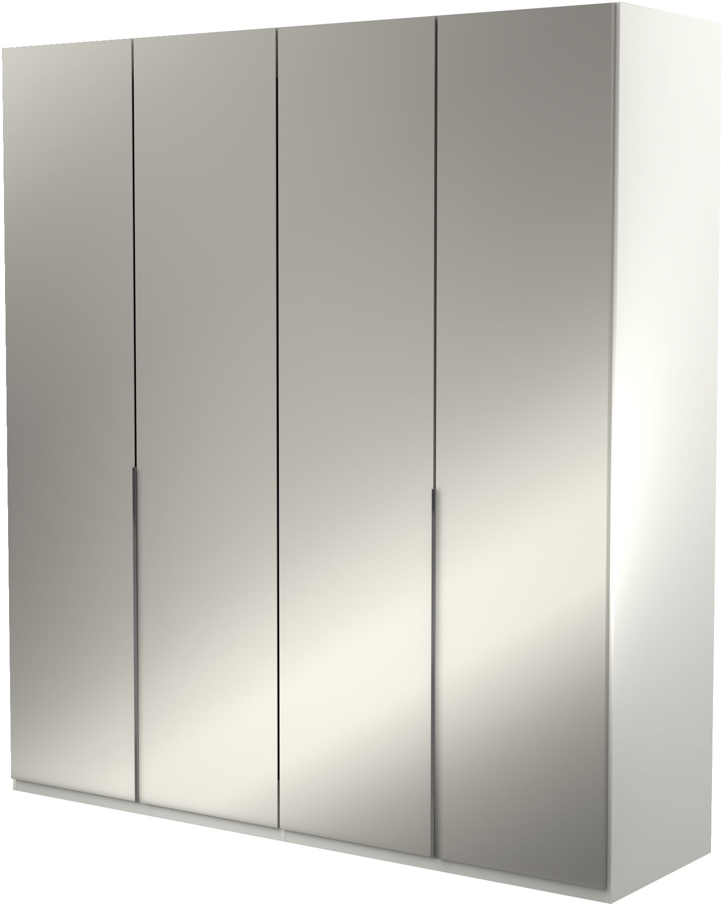 Drehtürenschrank MUSTERRING, B:200cm H:216cm T:58cmweiß, Glas, Holzwerkstoff, Schränke, "San Diego, Kleiderschrank, Schrank, Garderobe, mit
