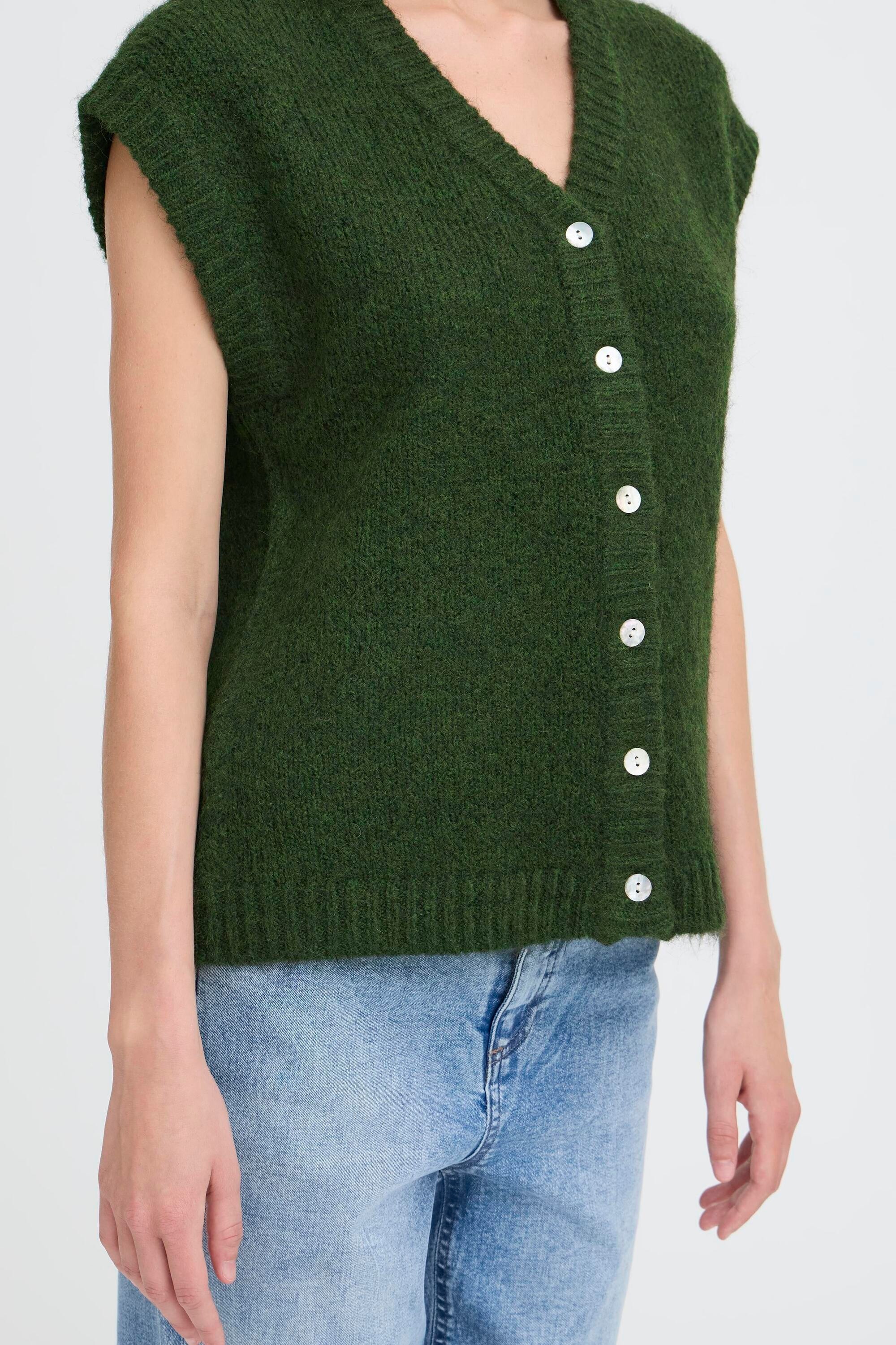 Ichi Strickjacke »Ärmellose IHBELABLUE«