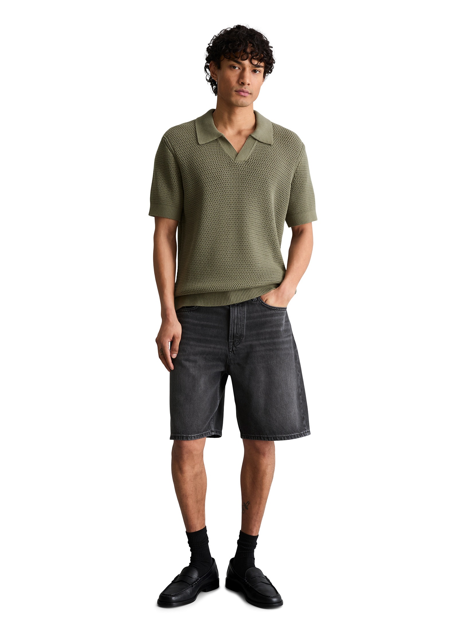 Marc O'Polo DENIM Poloshirt »mit luftiger Strickstruktur«