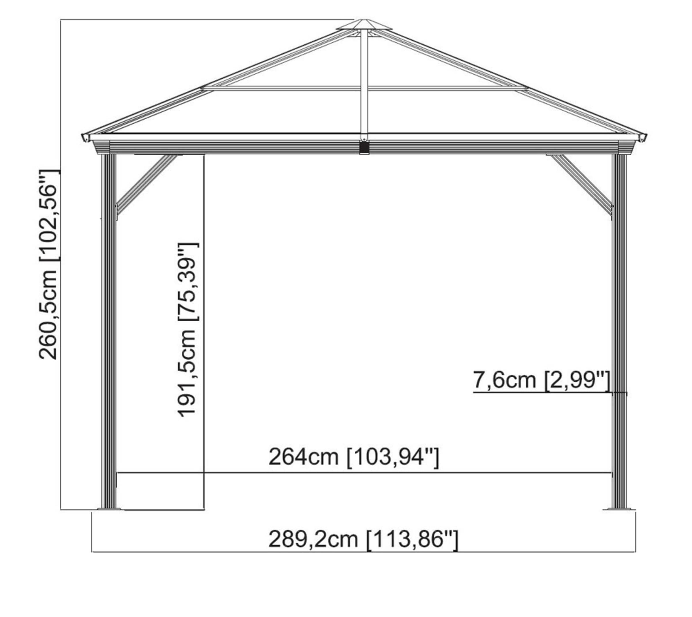 Sojag Pavillon »Ventura«, in versch. Größen