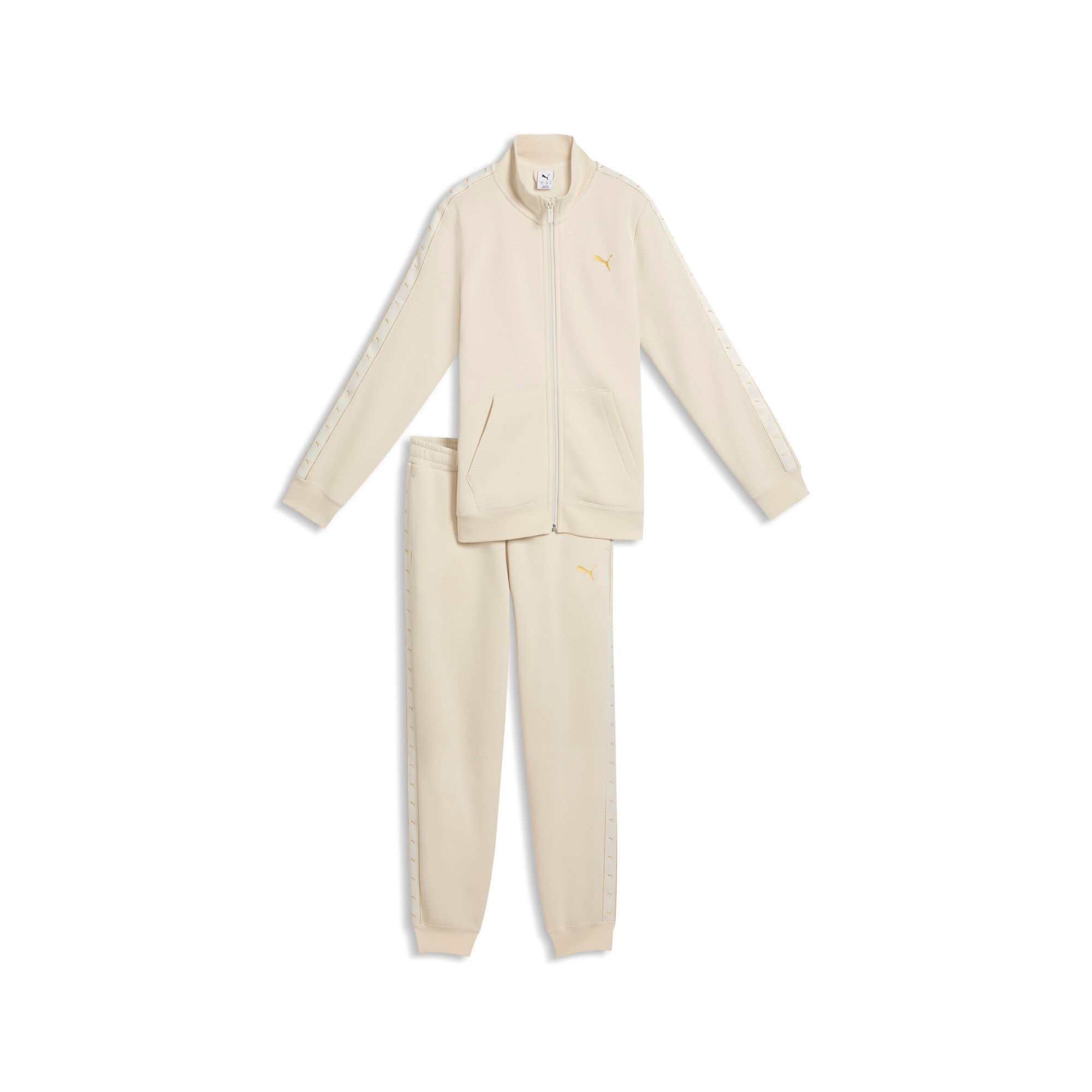 PUMA Trainingsanzug »ESS TAPE FULL-ZIP SWEAT SUIT FL G« 2 2-teiliges Set, mit Reißverschluss am Oberteil, Langarm-Oberteil