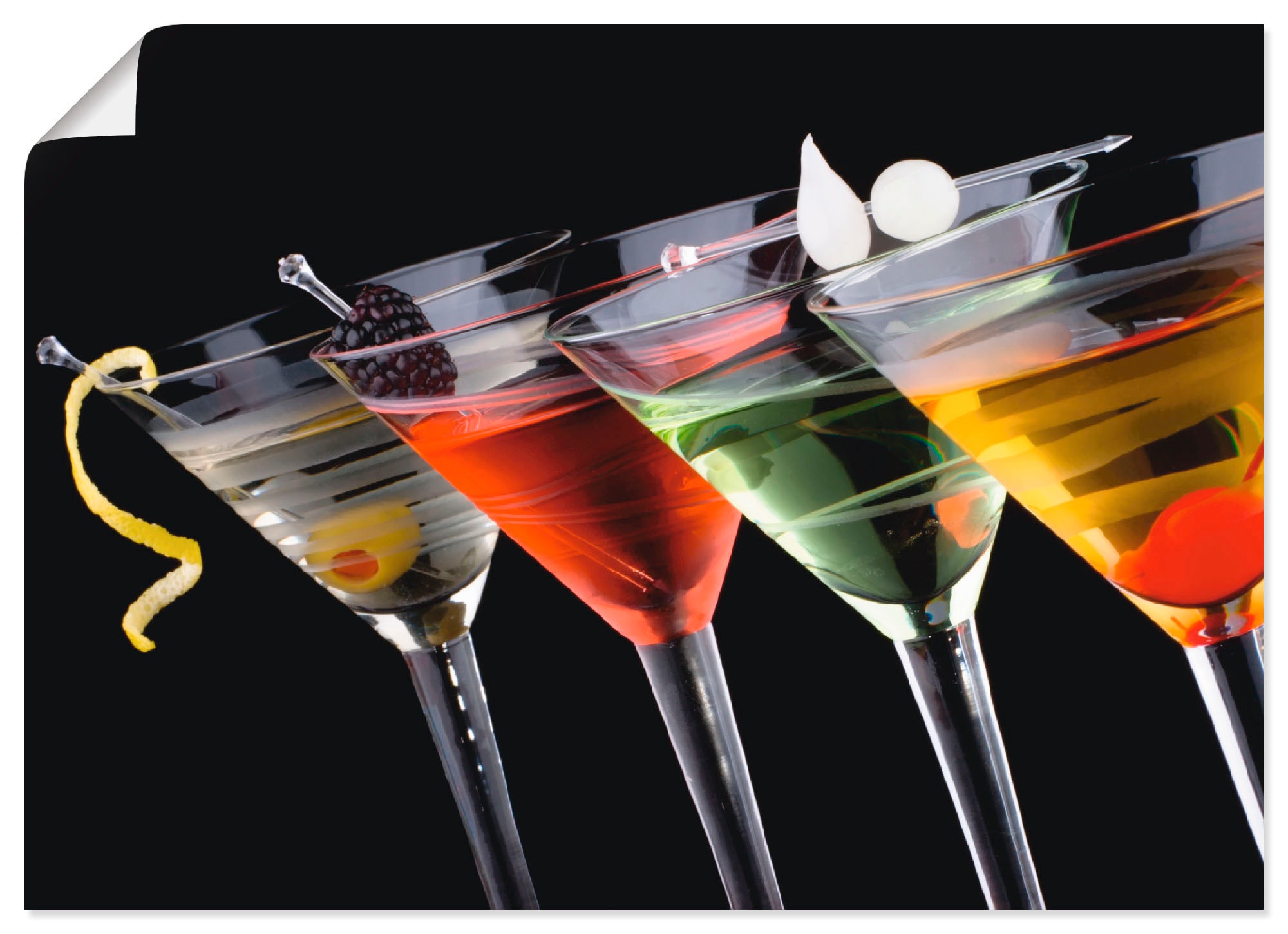 Artland Wandbild "Klassische Martini - Cocktail", Getränke, (1 St.), als Le günstig online kaufen