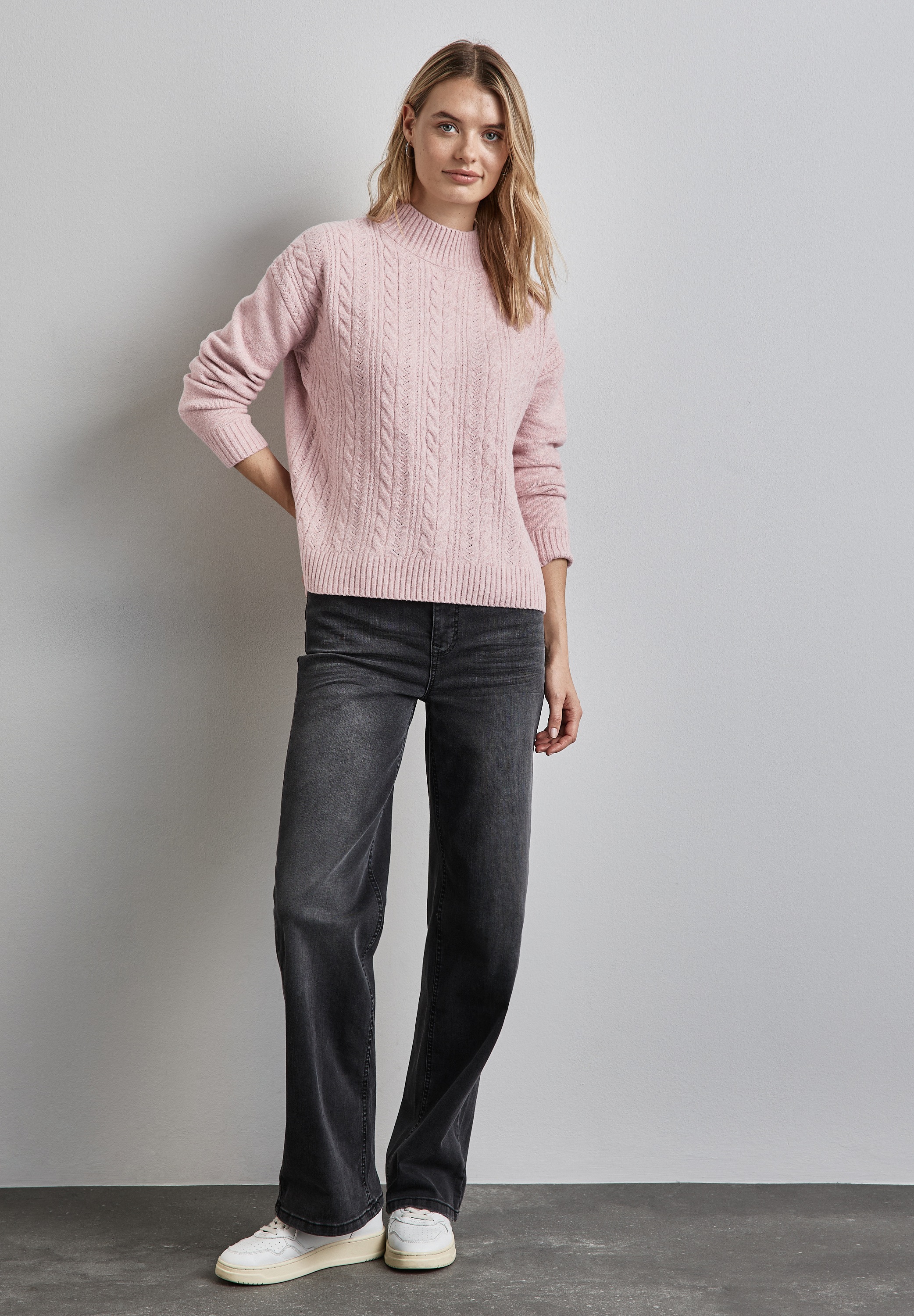STREET ONE Strickpullover, mit Stehkragen