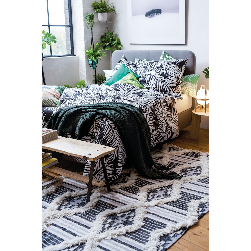 TOM TAILOR HOME Teppich »Cozy Kelim«, rechteckig, handgewebt, mit Fransen, Boho-Style