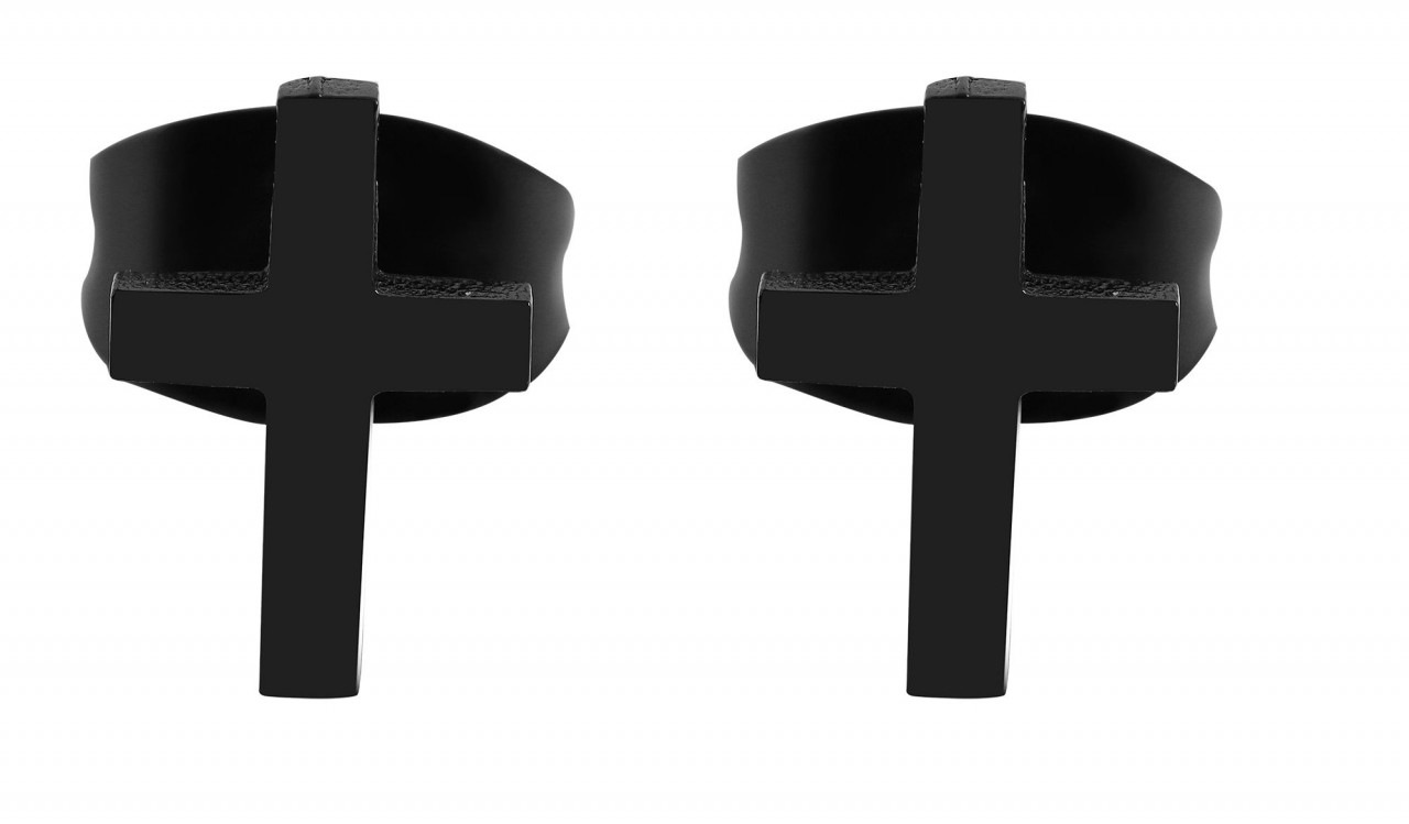 Adelia´s Paar Ohrhänger »Neuheit 2025 - Unisex Ohrstecker aus Edelstahl mit Kreuz«