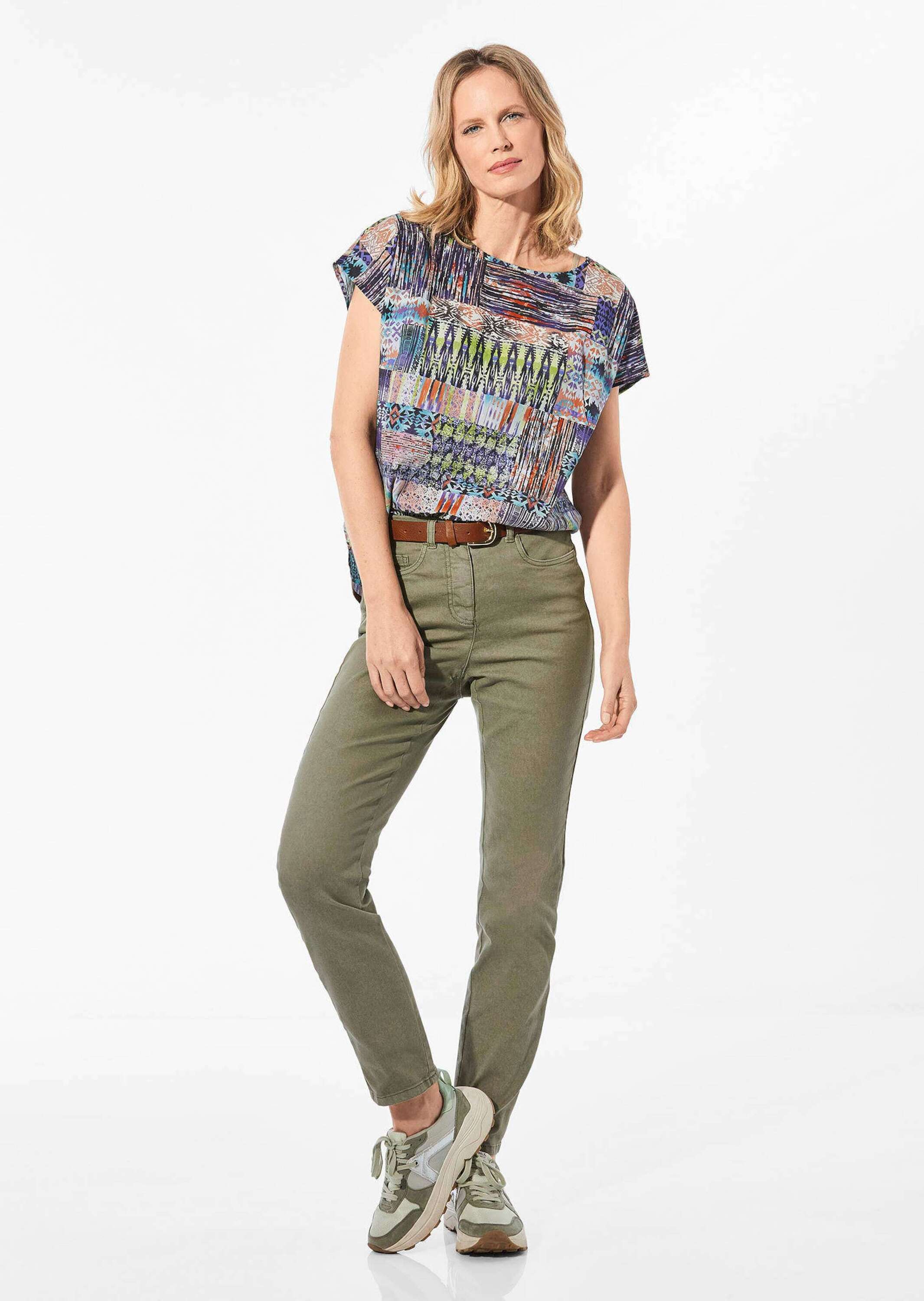 Thumbnail - GOLDNER Druckbluse "Kurzgröße Druckbluse aus reiner Baumwolle" Ohne