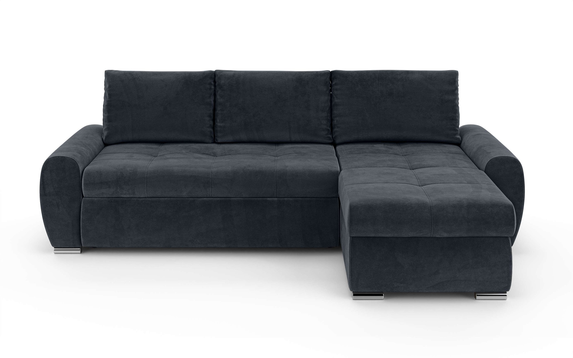 INOSIGN Ecksofa »HAVERHILL Schlafsofa mit Bettkasten, Maße B/H/T: 237/89/166 cm«, L-Form mit Recamiere links oder rechts bestellbar, Wellenunterfederung