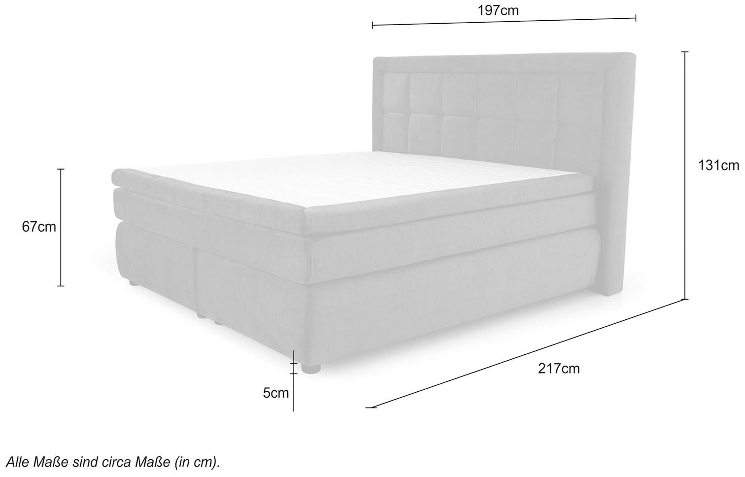 Jockenhöfer Gruppe Boxspringbett »Sophia«, inklusive 9cm Kaltschaumtopper, 7-Zonen-TTFK-Matratze