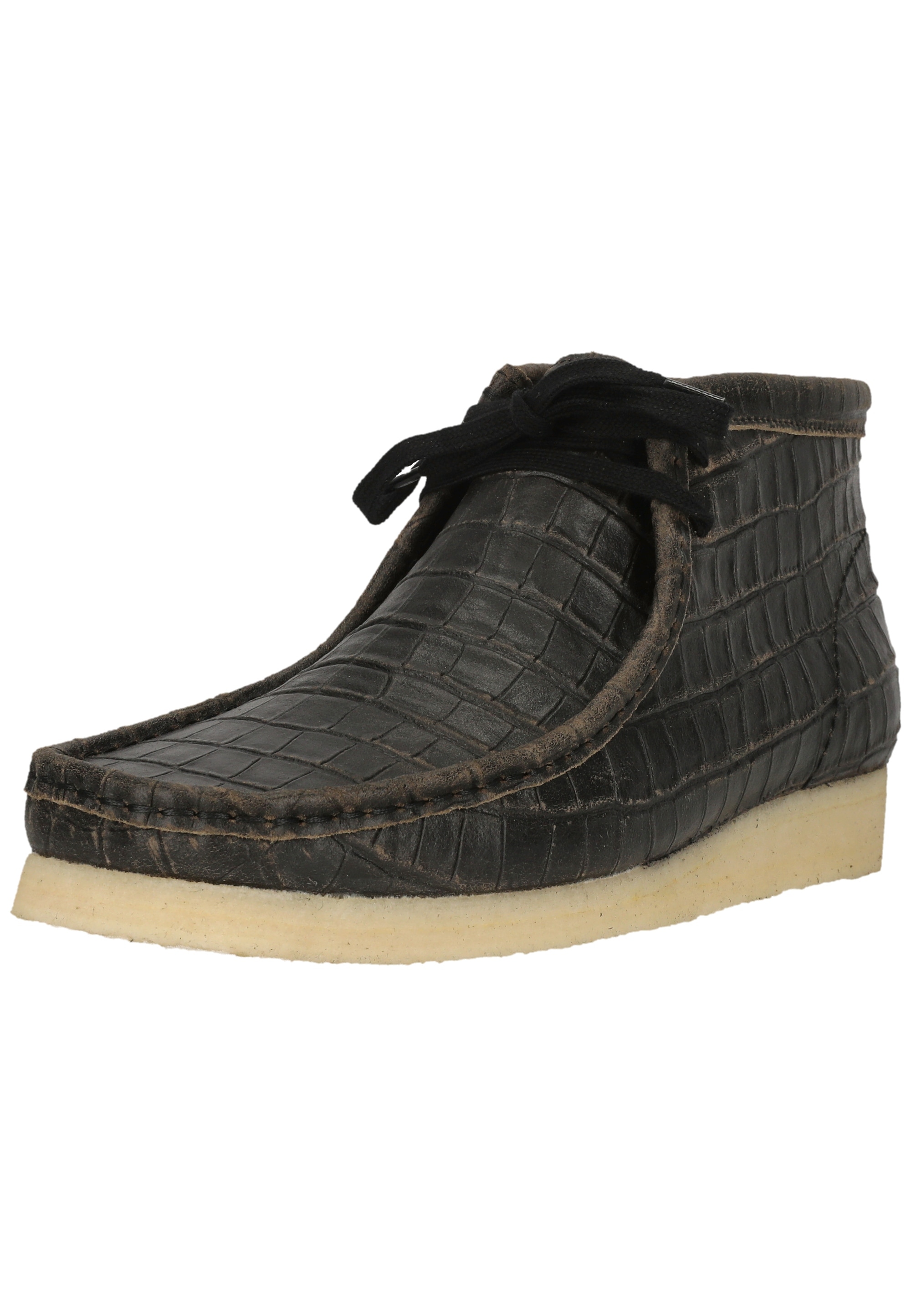 Clarks Schnürschuh "Wallabee Boot" mit toller Prägung