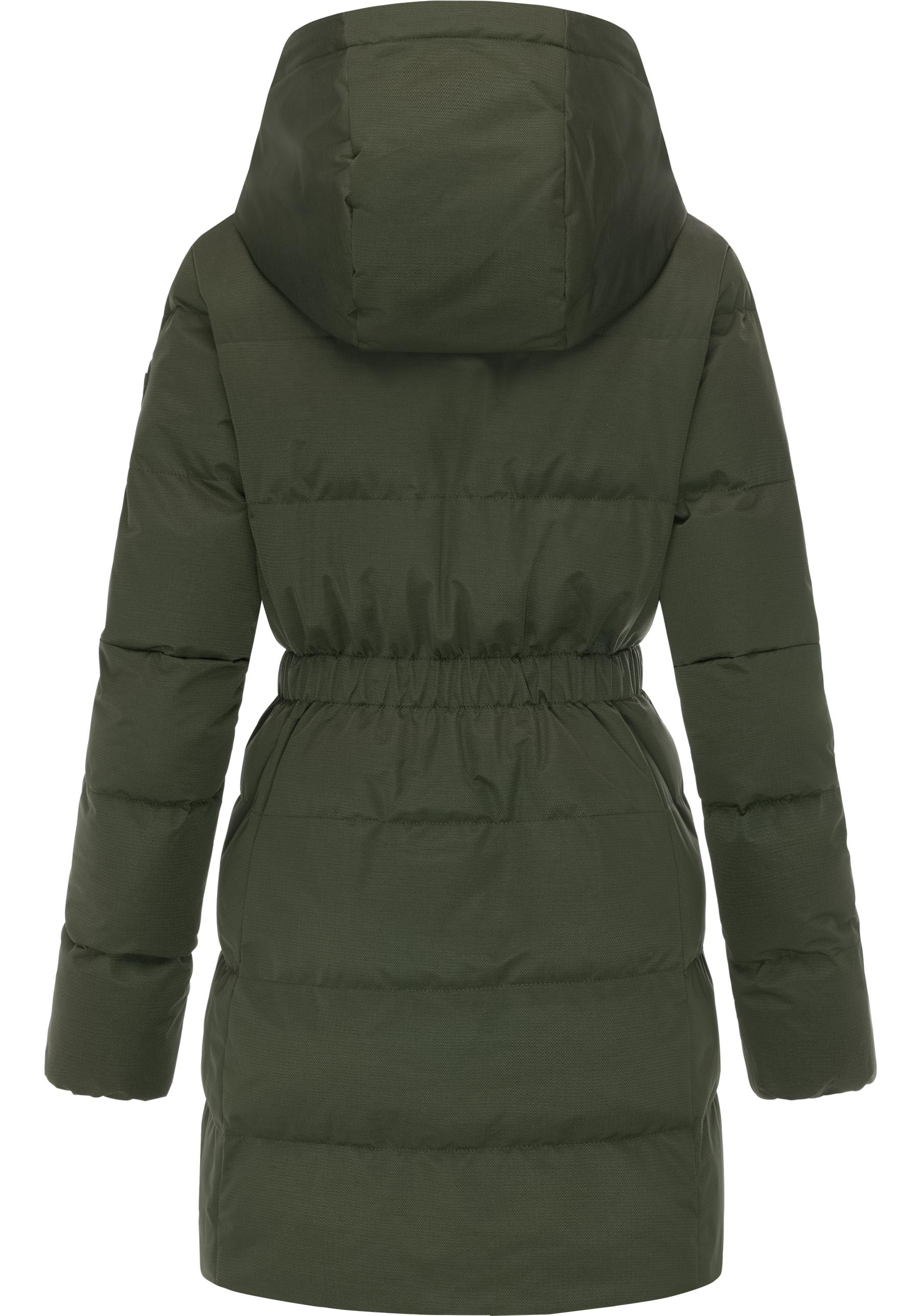 Ragwear Steppmantel »Niani YOUMODO«, Warmer Wintermantel mit hohem Kragen und Kapuze