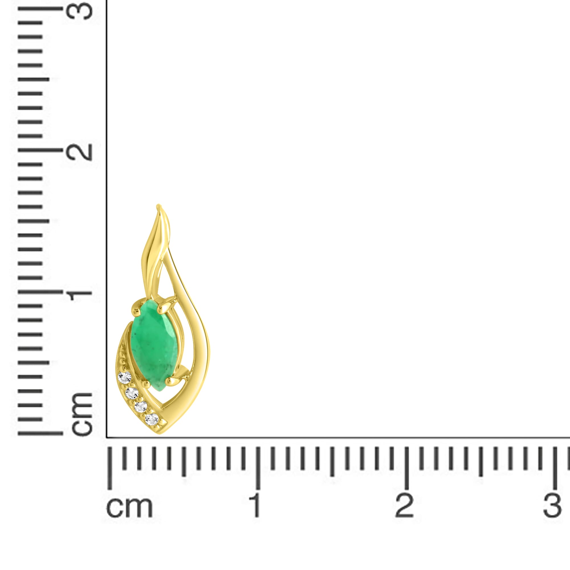 Fascination by Ellen K. Kettenanhänger »585/- Gelbgold mit Smaragd Weißtopas«