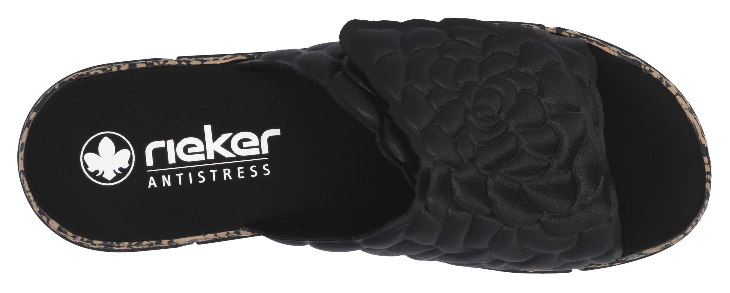 Rieker Pantolette, Sommerschuh, Klettschuh, Hausschuh, Plateau, mit Klettverschluss