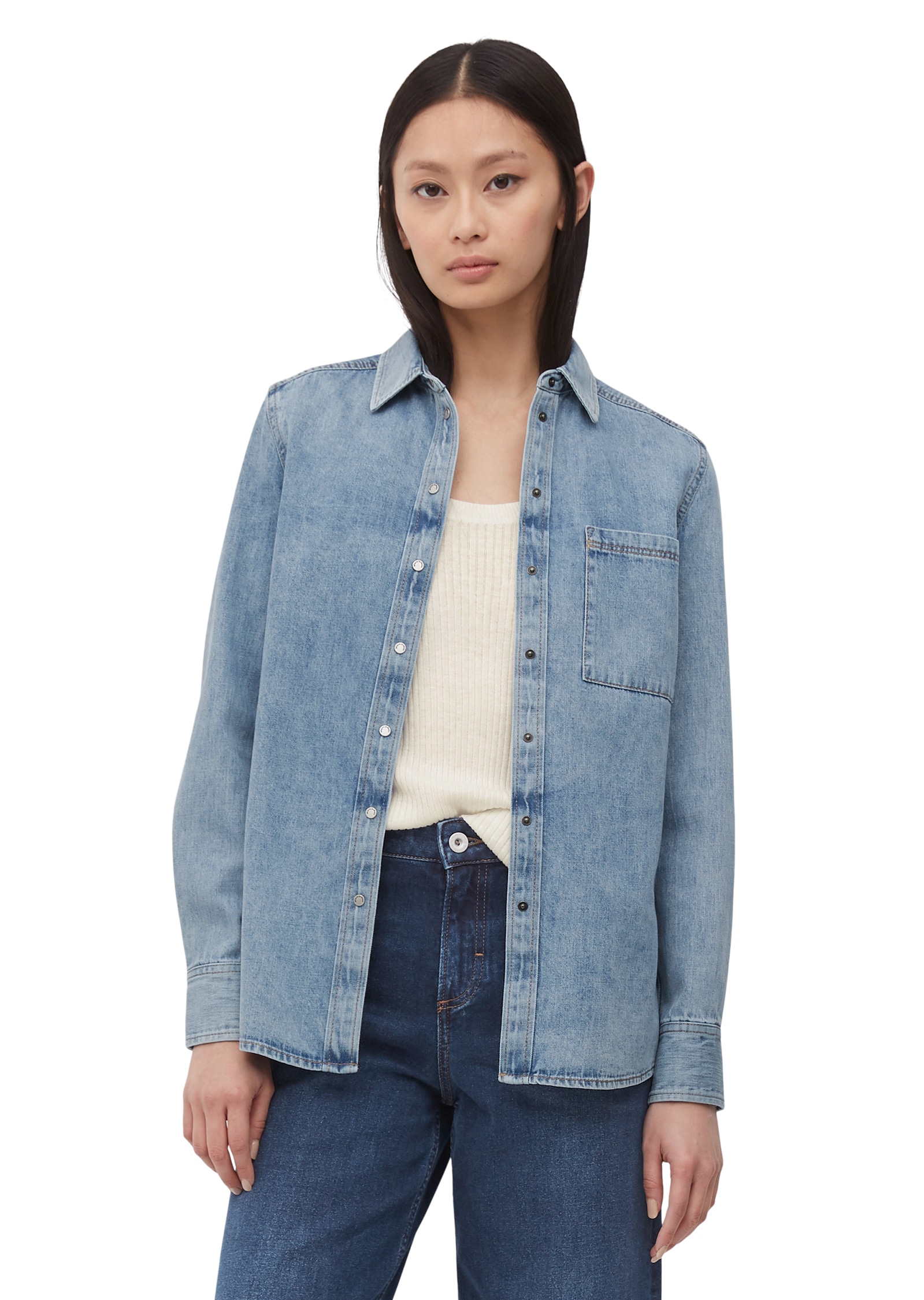Marc O'Polo Jeansbluse »aus reiner Baumwolle«