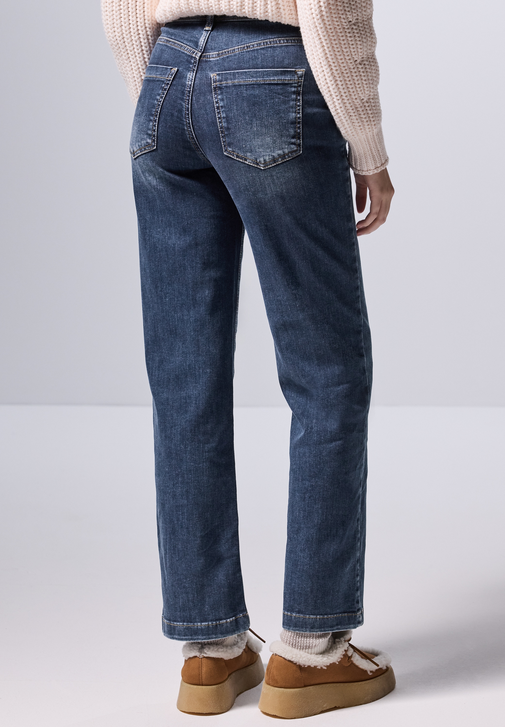 STREET ONE STUDIO Straight-Jeans, High Waist günstig online kaufen