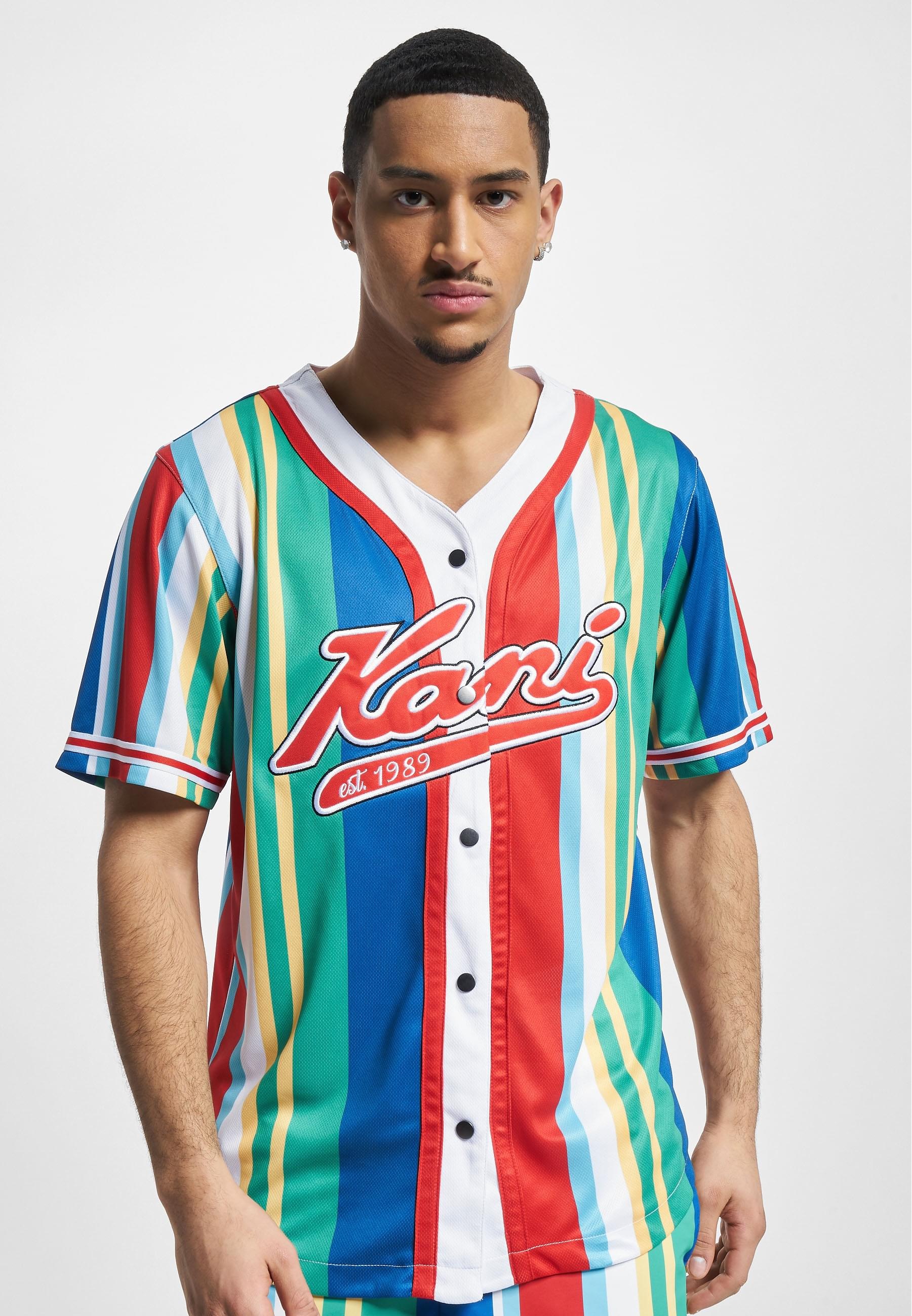 Karl Kani T-Shirt »Karl Kani Herren KM232-010-1 KK Varsity Striped Baseball Shirt«, (1 tlg.)