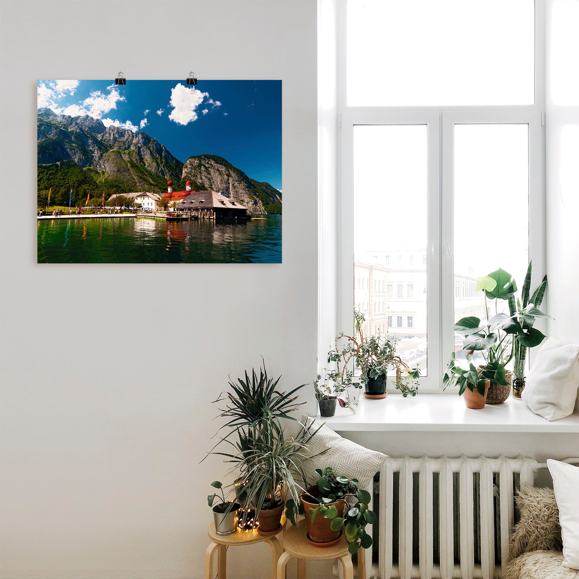 Artland Poster »St. Bartholomä Königssee II«, Berge, (1 St.), als Leinwandbild, Wandaufkleber oder Poster in versch. Größen