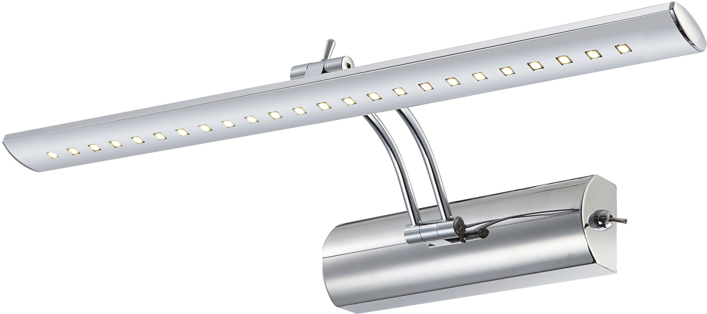 GLOBO LIGHTING Wandleuchte »PICTURE I« LED-Modul 1 Stk. Warmweiß Wandleuchte Verchromt, Acryl klar, Kippschalter, LED 3W