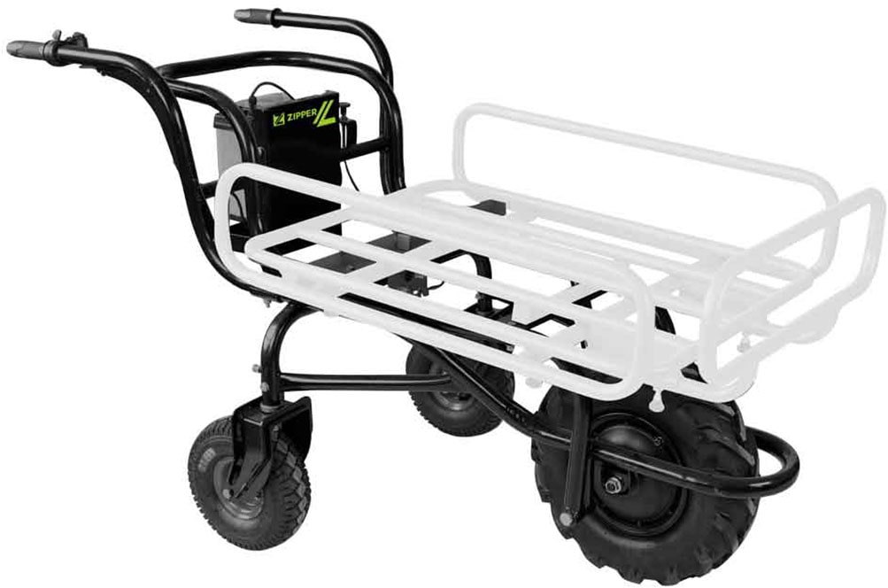 ZIPPER Motorschubkarre, ideal für den Transport von Schüttgütern rund um Haus, Hof und Garten