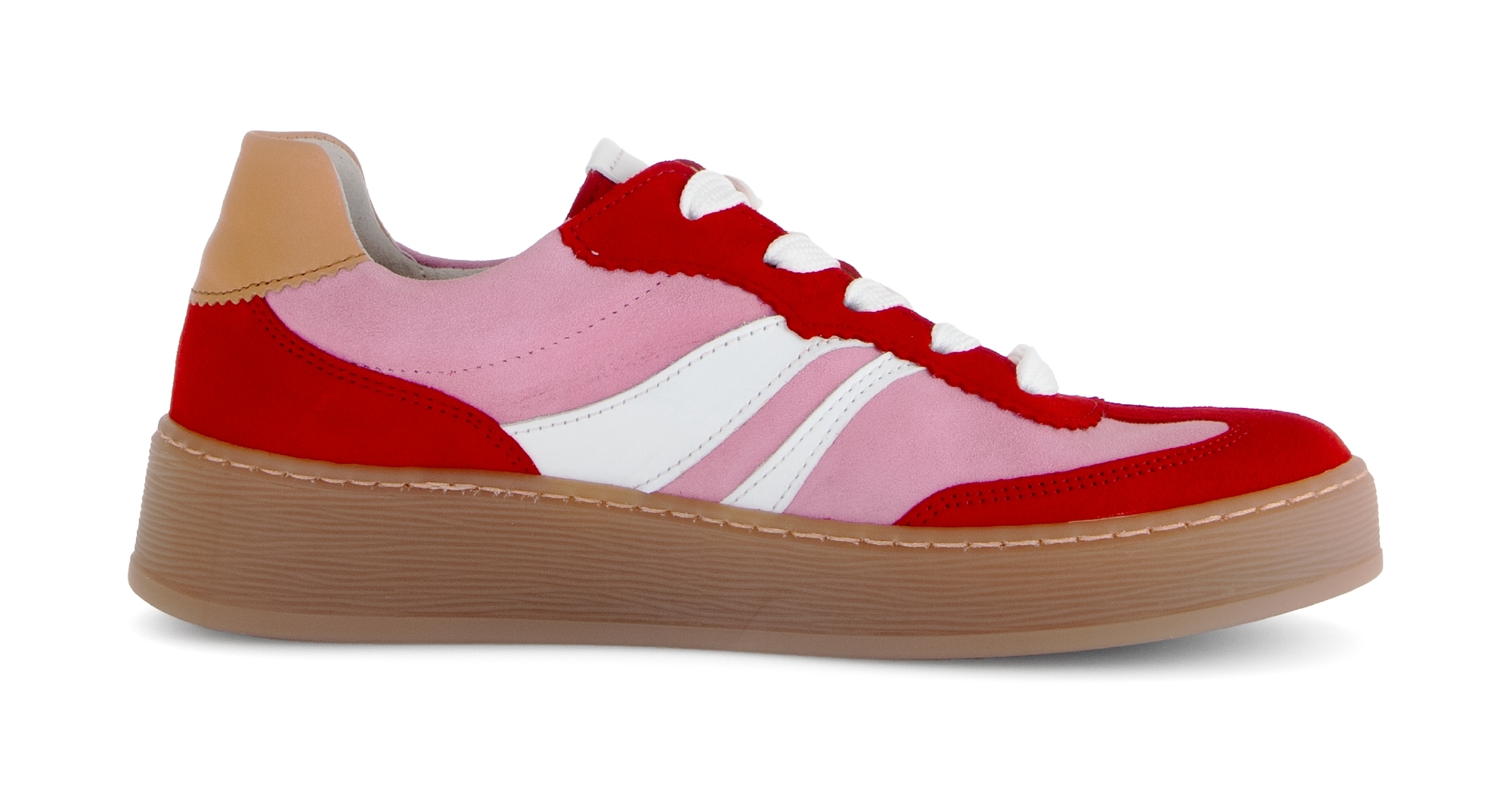 Gabor Plateausneaker »FLORENZ«  Freizeitschuh, Halbschuh, Schnürer, im Retrolook, Weite G (=weit)